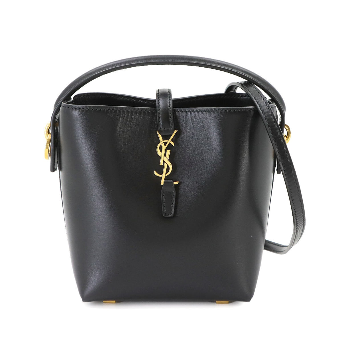 Saint Laurent Black Leather Handbag Shoulder Bag (Pre-Owned)