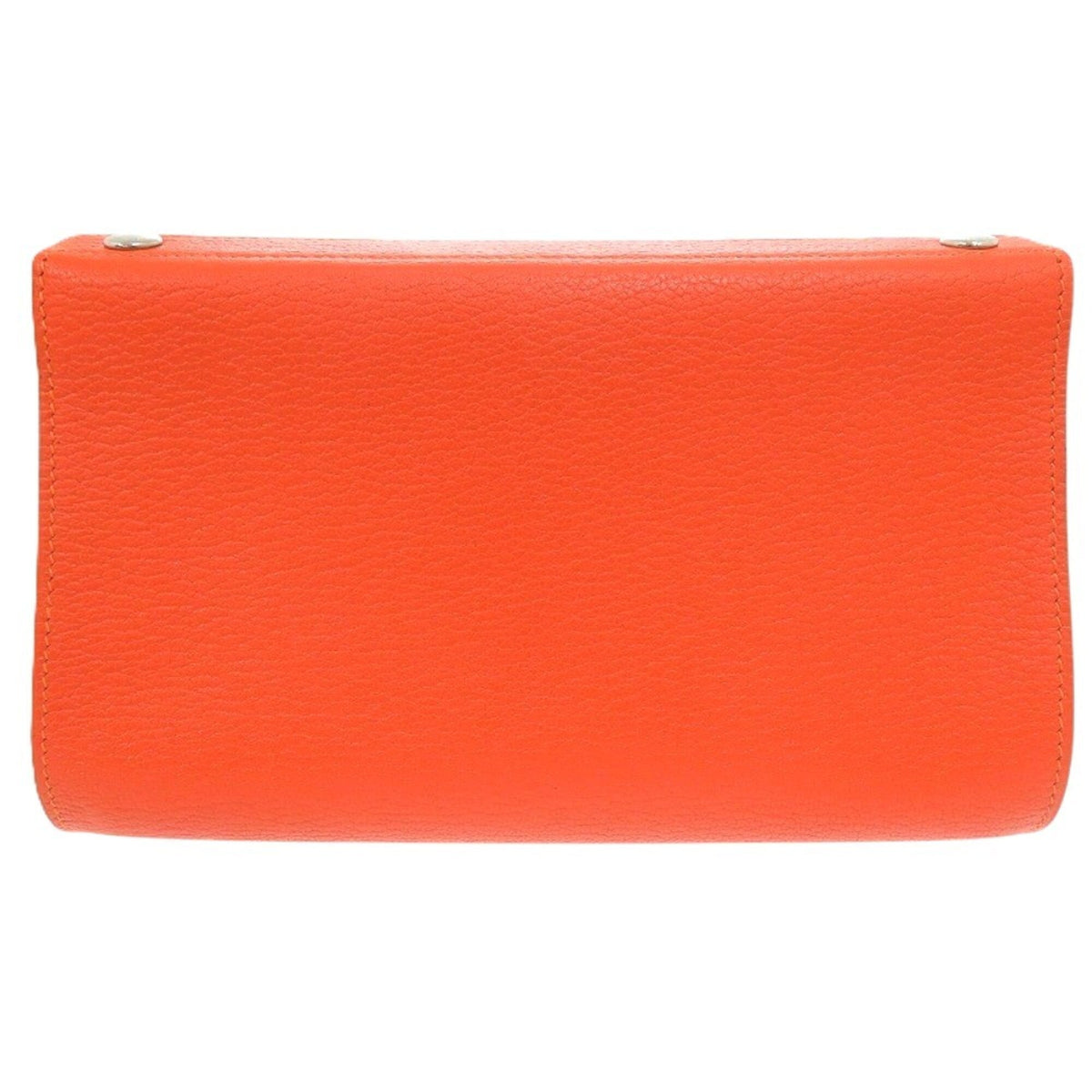 Hermes Orange Chevre Leather Pouch (Pre-Owned)