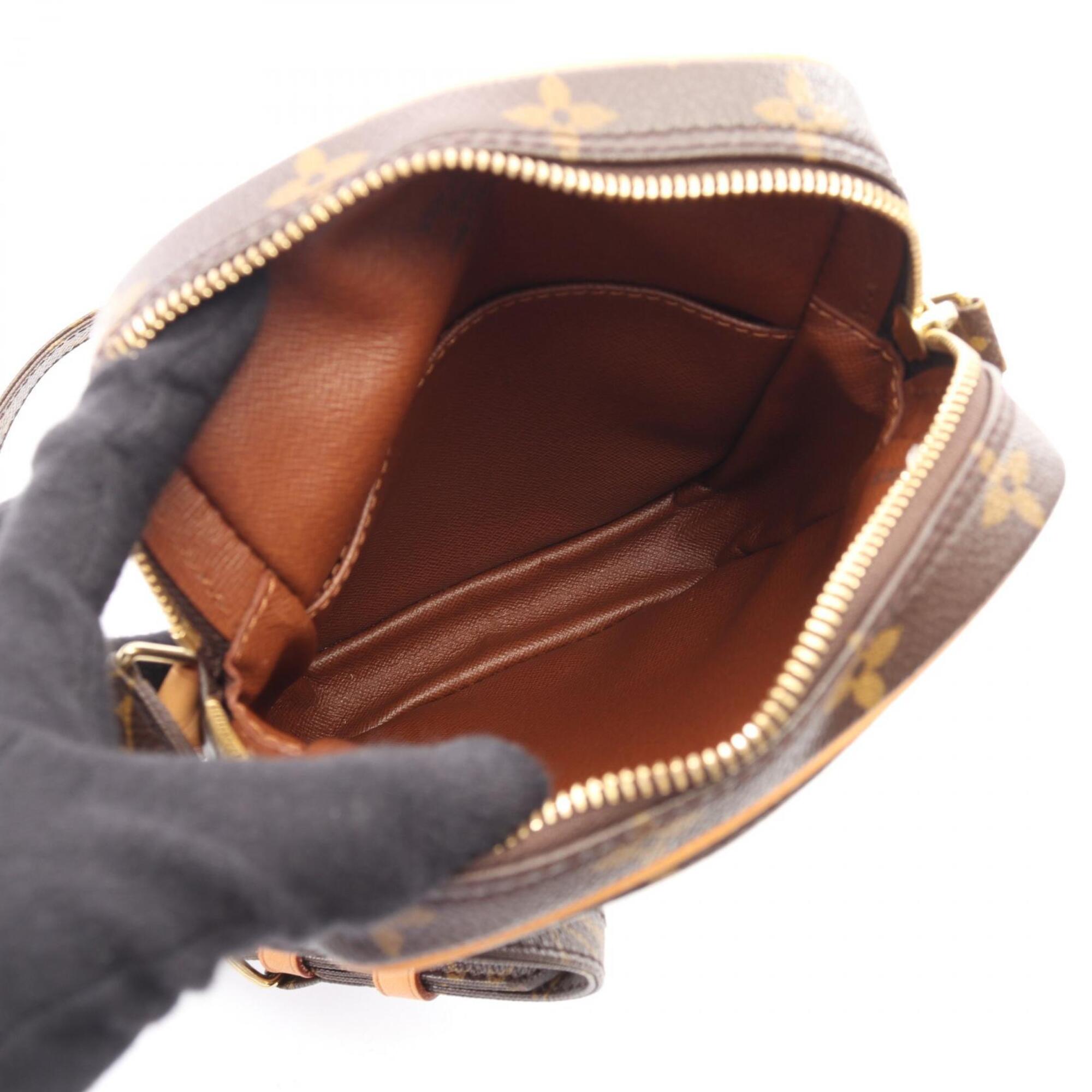 Louis Vuitton Brown Monogram Coated Canvas Leather Handbag Shoulder Bag (Pre-Owned)