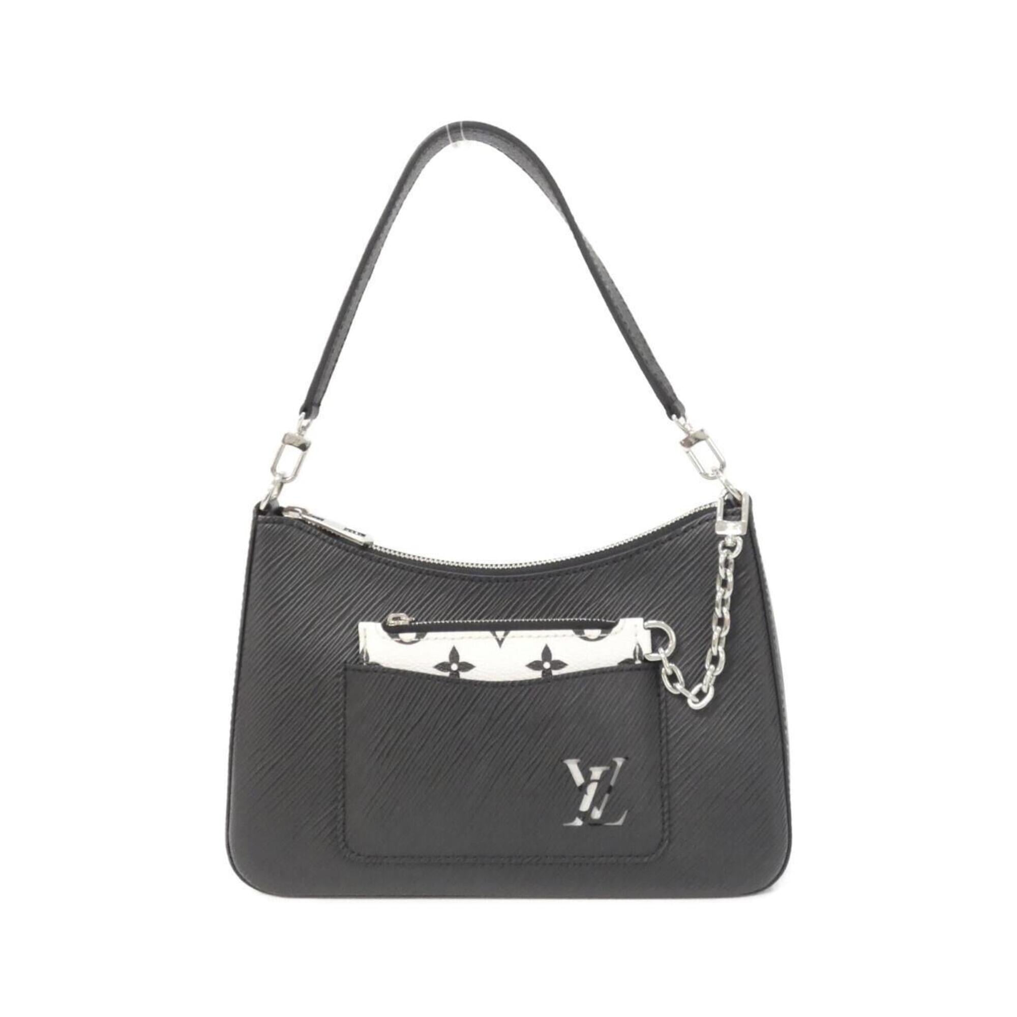 Louis Vuitton Black Leather Pouch Shoulder Bag (Pre-Owned)