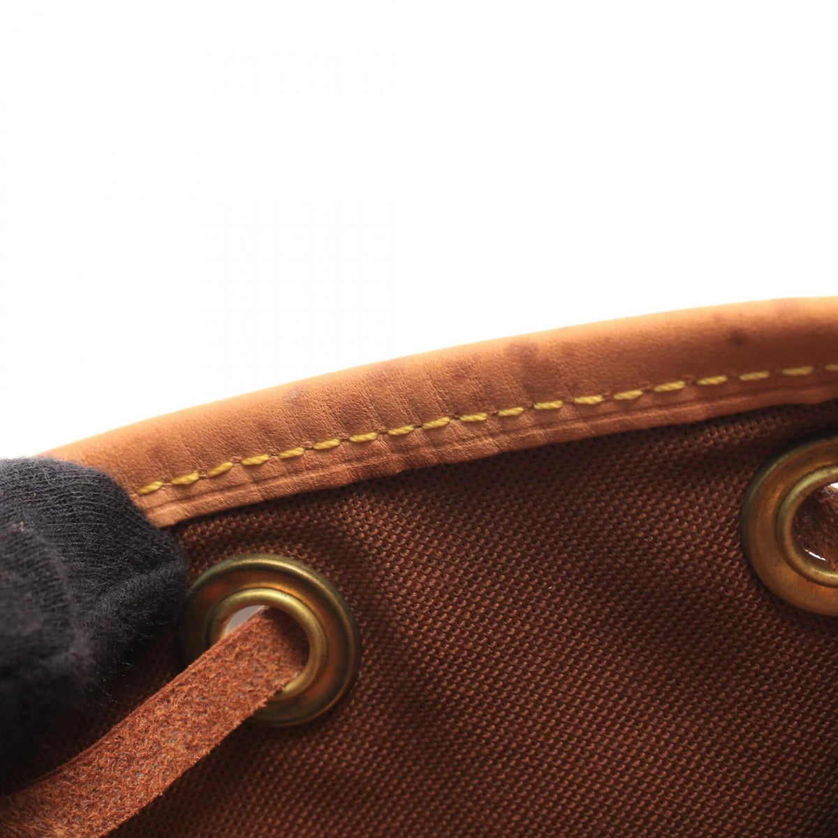 Louis Vuitton Brown Coated Canvas Leather Backpack Handbag (Pre-Owned)