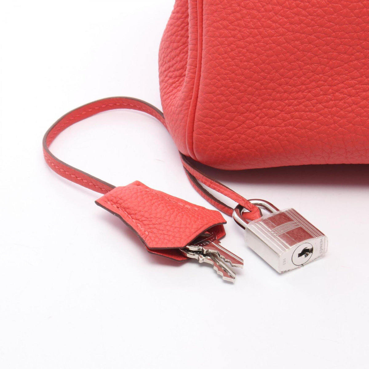 Hermes Red Color Togo Leather Leather Handbag (Pre-Owned)