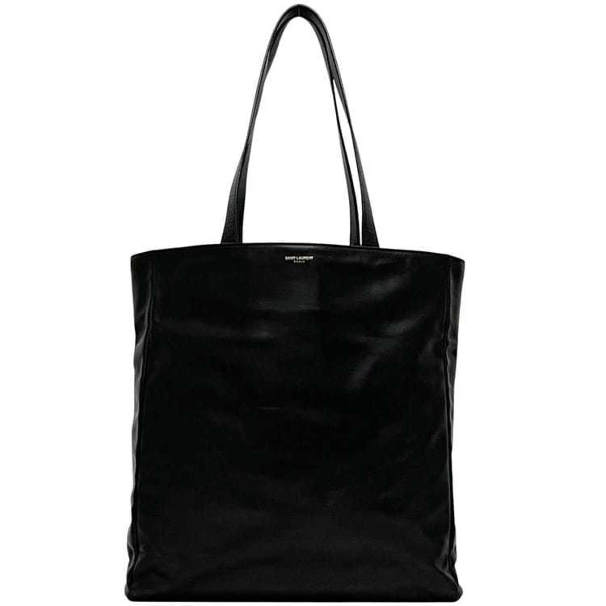 Saint Laurent Black Leather Tote Bag (Pre-Owned)