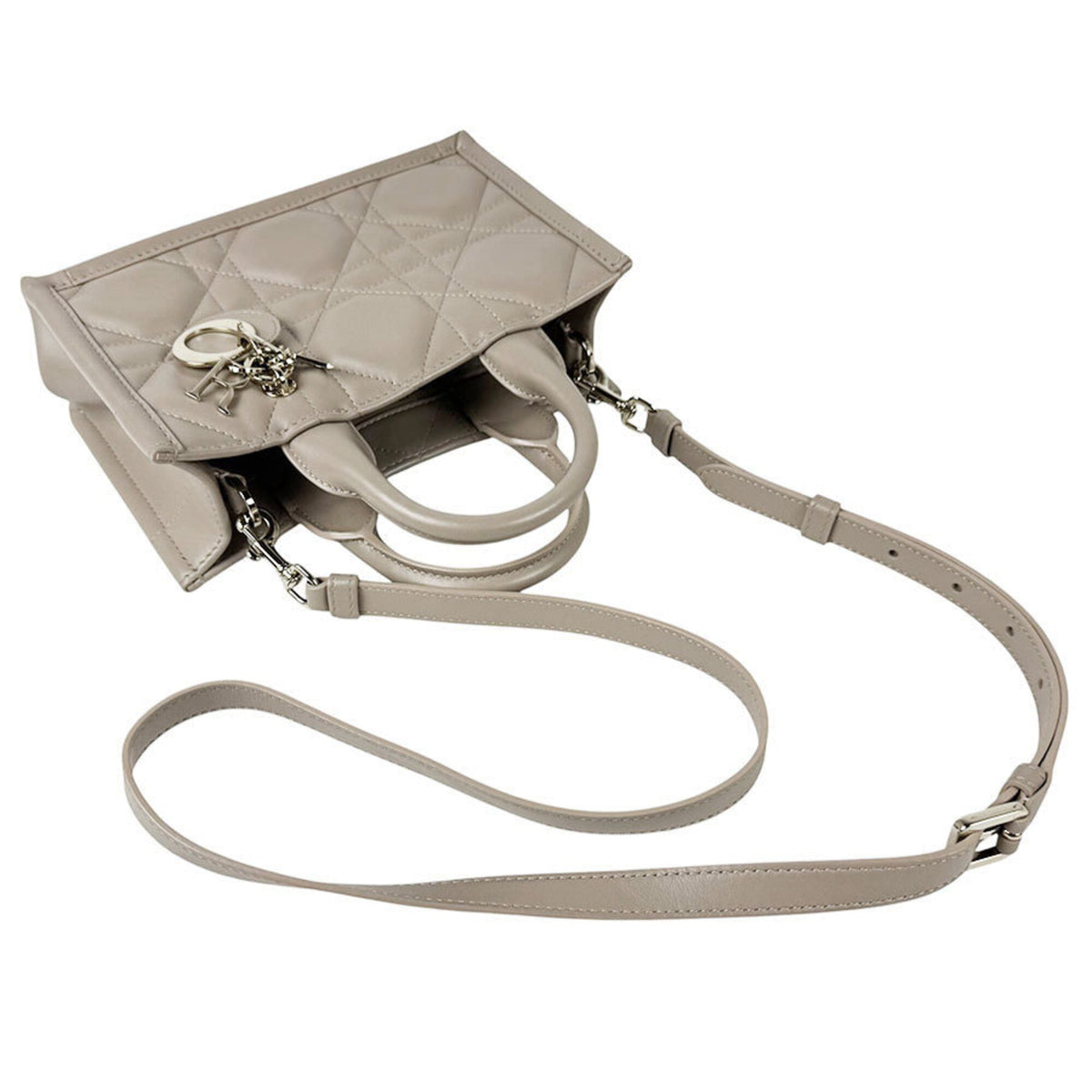 Christian Dior Beige Leather Handbag Shoulder Bag (Pre-Owned)