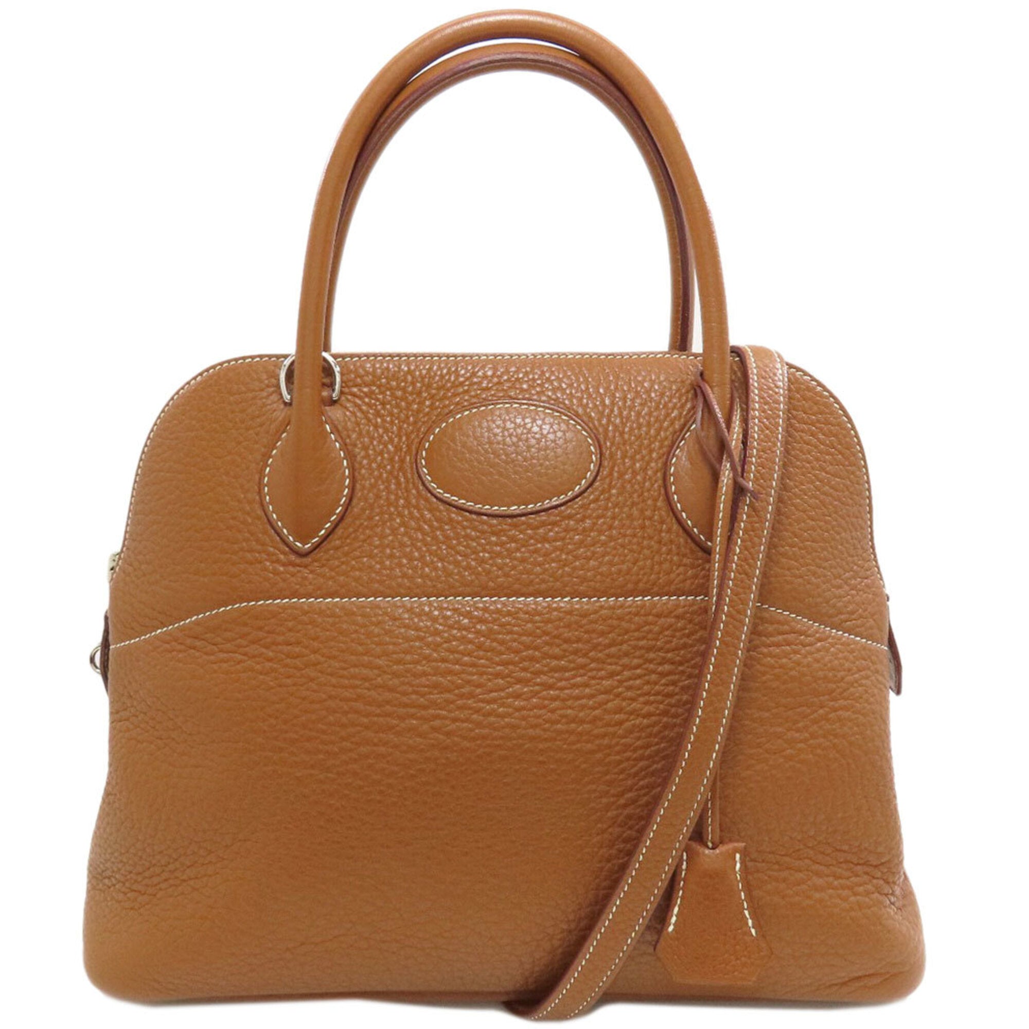Hermes Gold Leather Handbag (Pre-Owned)