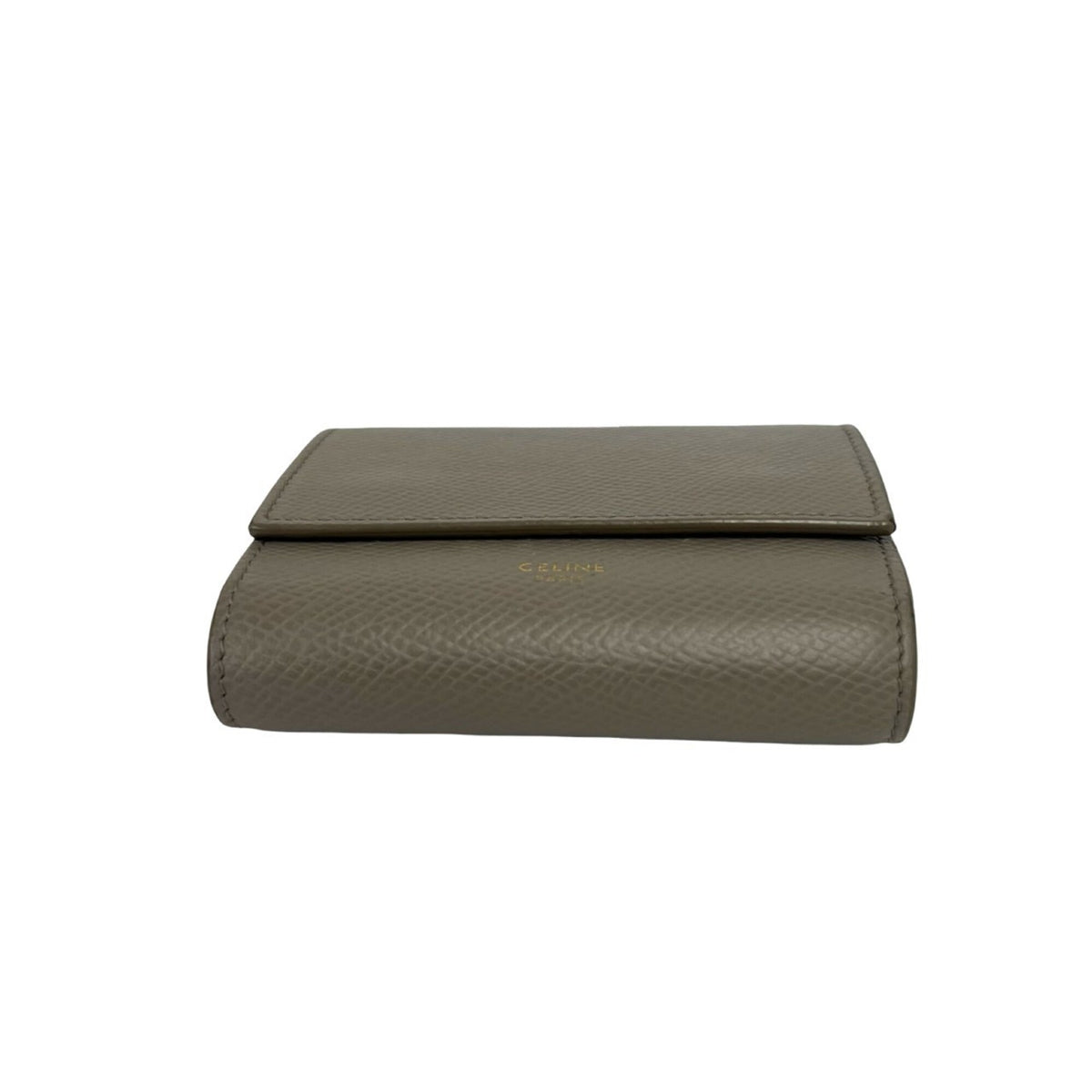 Celine Gray Leather Wallet (Tri-Fold) (Pre-Owned)