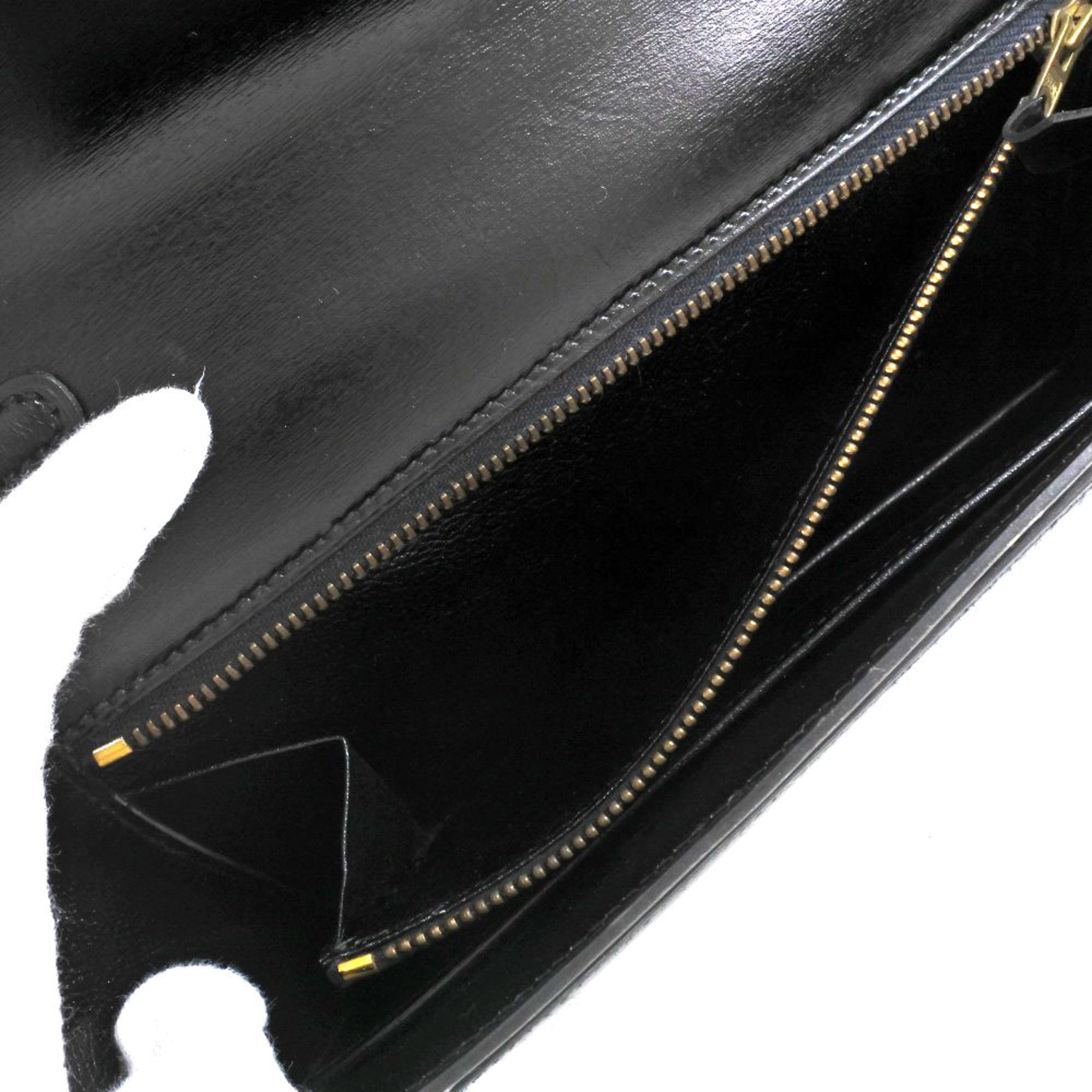 Hermes Black Leather Shoulder Bag (Pre-Owned)