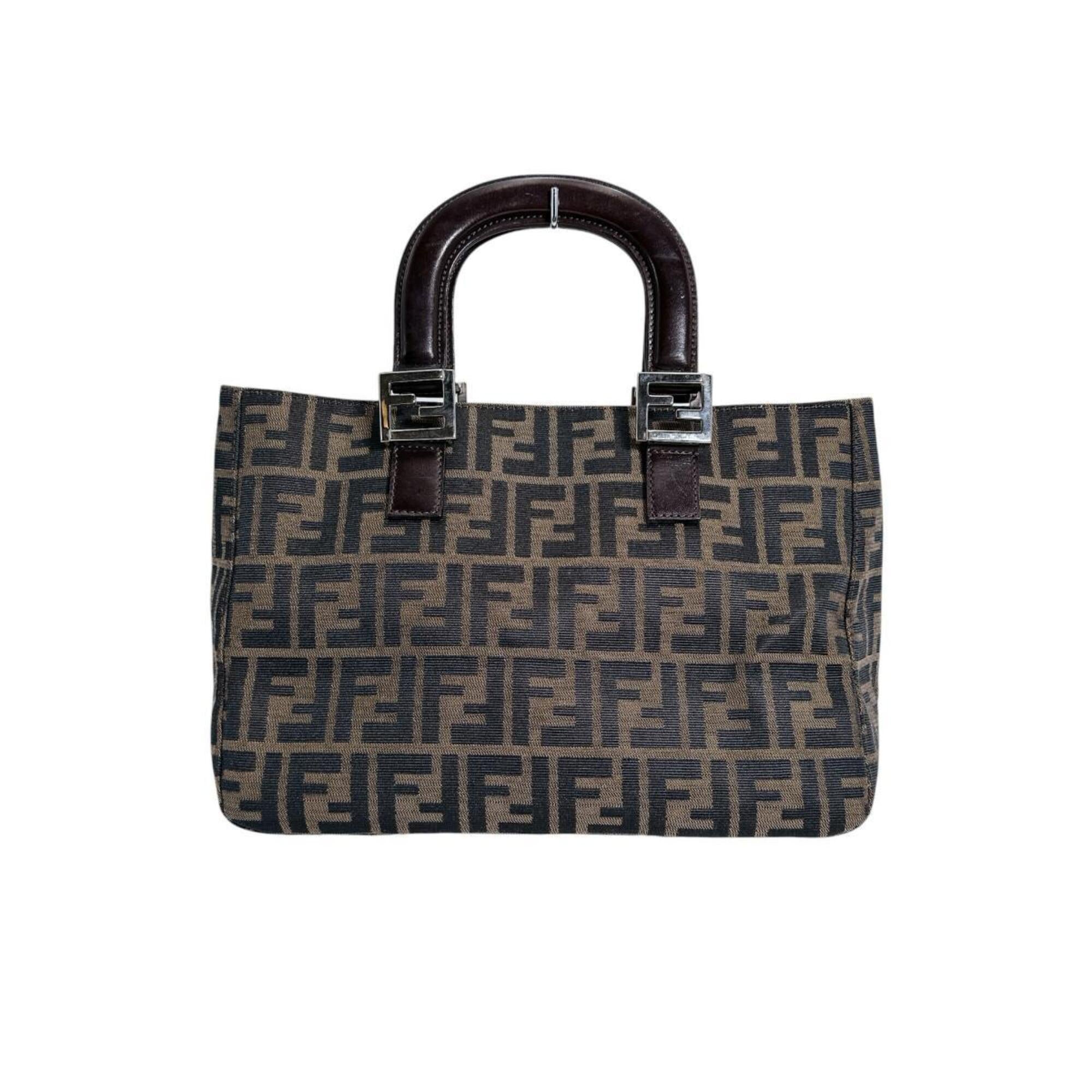 Fendi Brown Zucca Shoulder Bag (Pre-Owned)