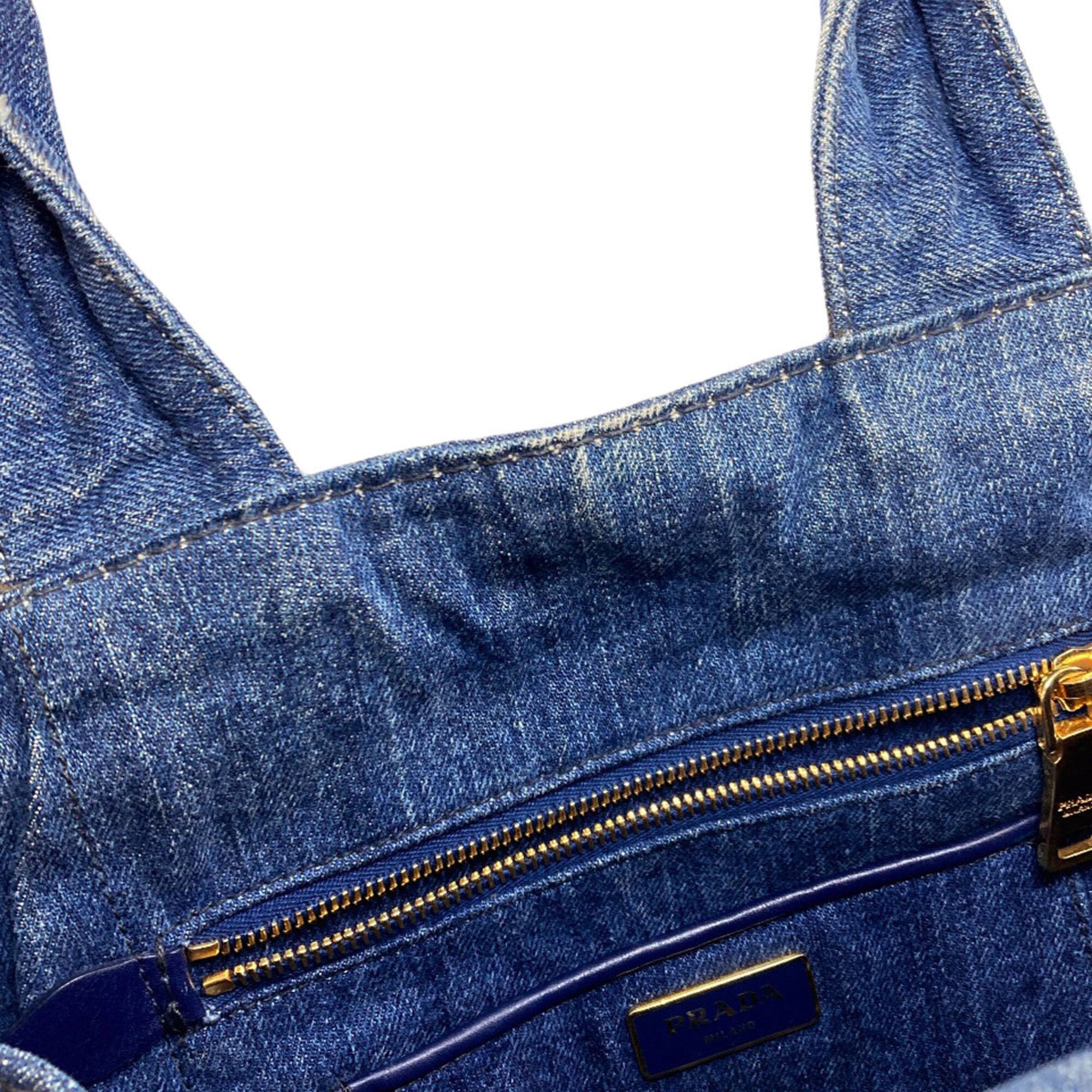 Prada Blue Denim Tote Bag (Pre-Owned)