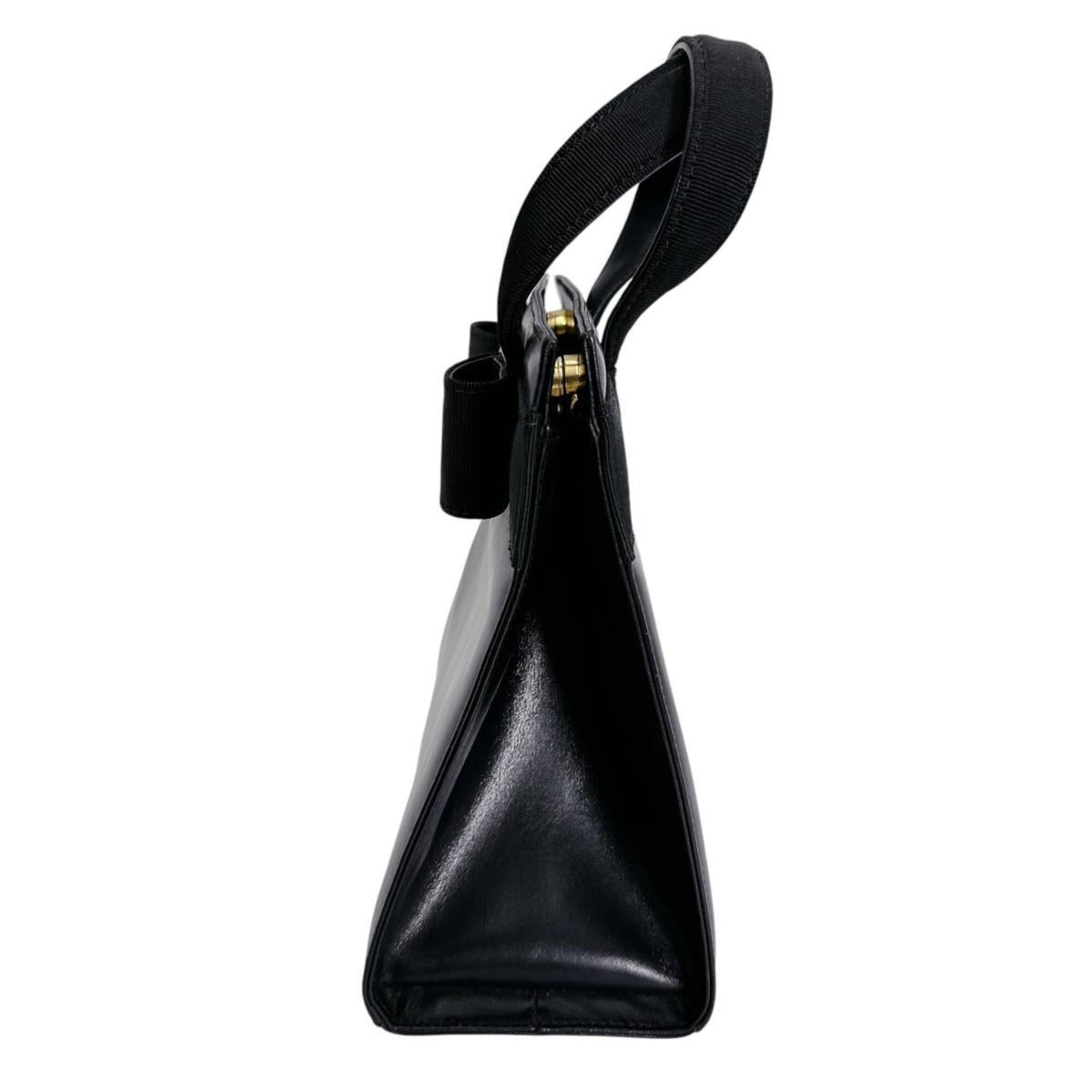 Salvatore Ferragamo Black Leather Handbag (Pre-Owned)