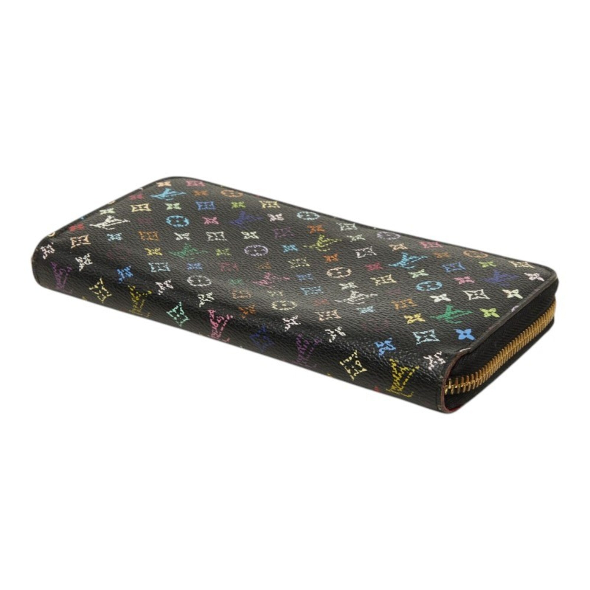 Louis Vuitton Black Monogram Multi-Color Monogram Long Wallet (Bi-Fold) (Pre-Owned)