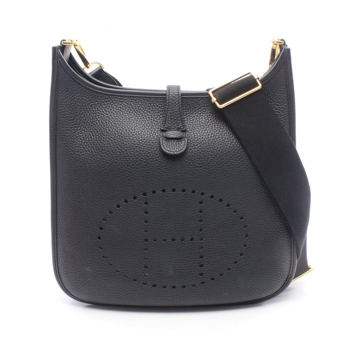 Hermes Black Taurillon Clemence Leather Handbag Shoulder Bag (Pre-Owned)