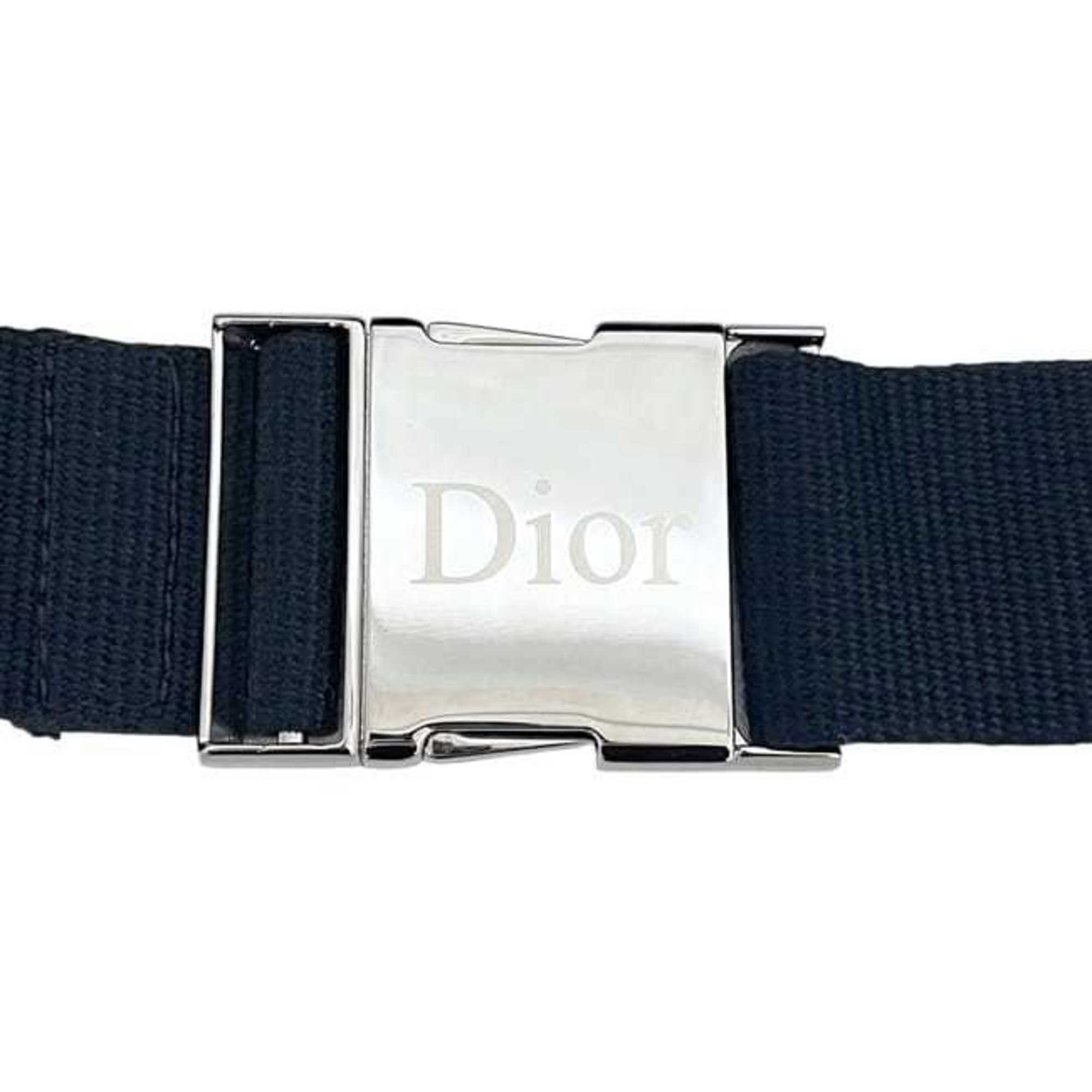 Christian Dior Black Canvas Leather Fanny Pack (Pre-Owned)