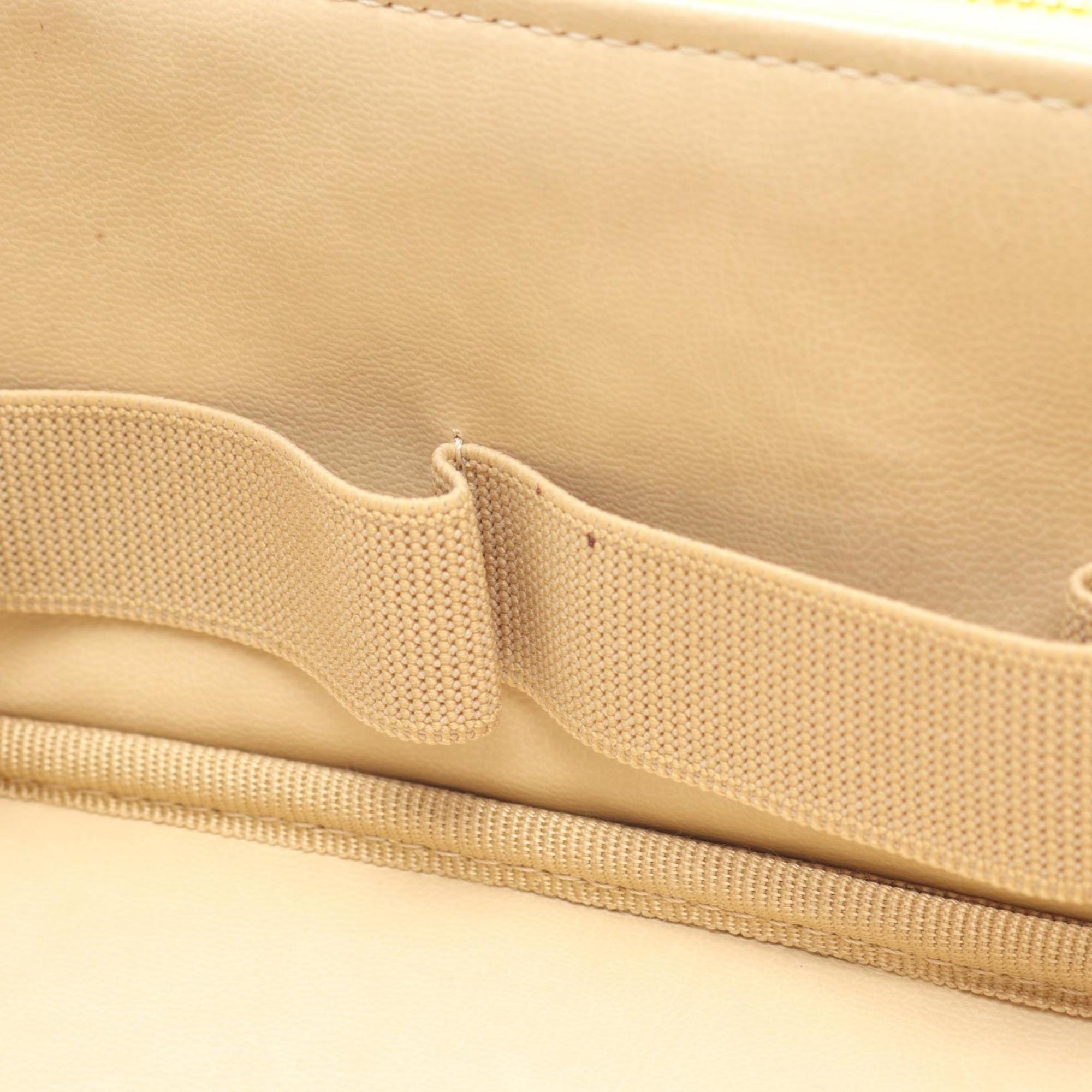 Chanel Yellow Leather Handbag Vanity Bag (Pre-Owned)
