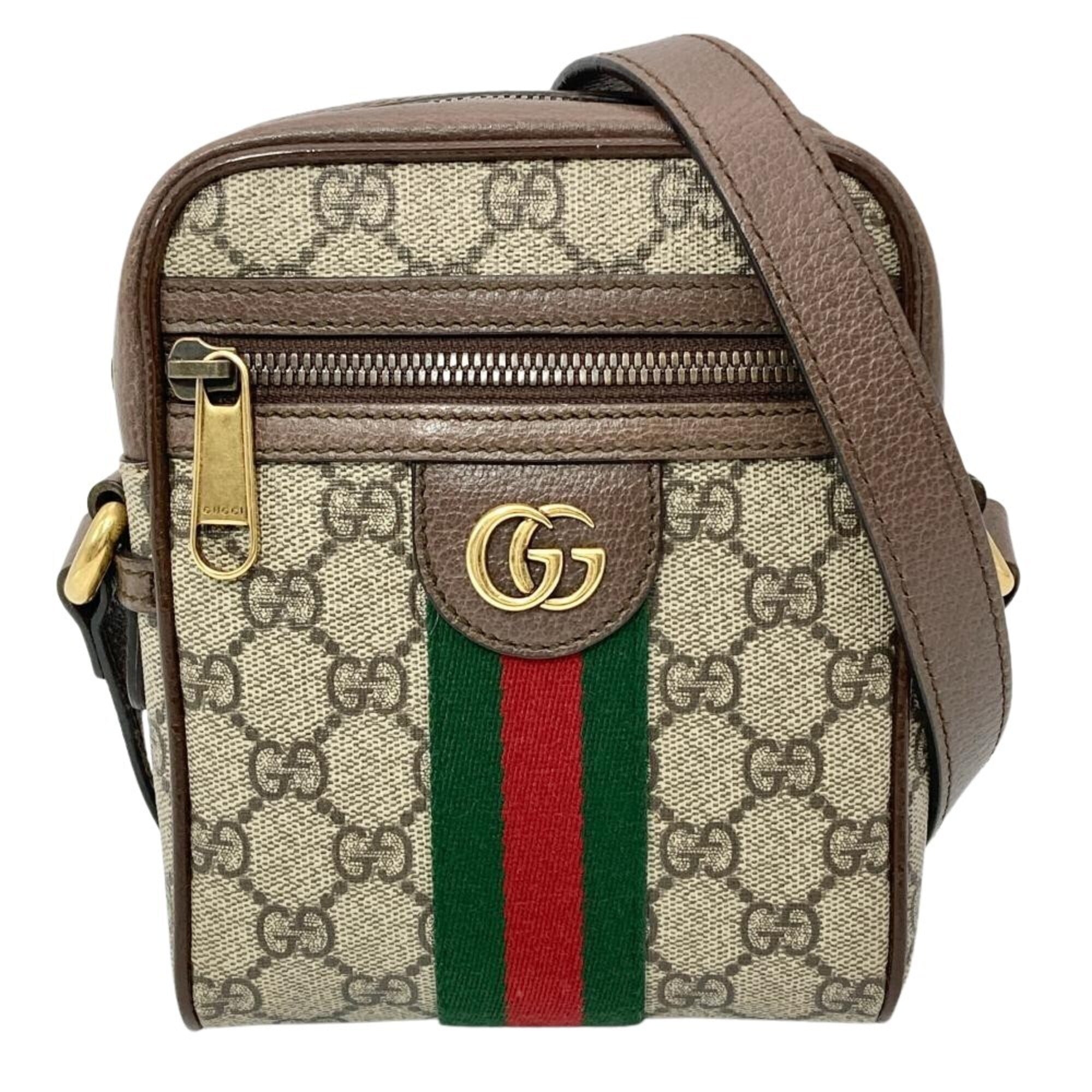 Gucci Ophidia Beige Gg Supreme Messenger Bag Shoulder Bag (Pre-Owned)
