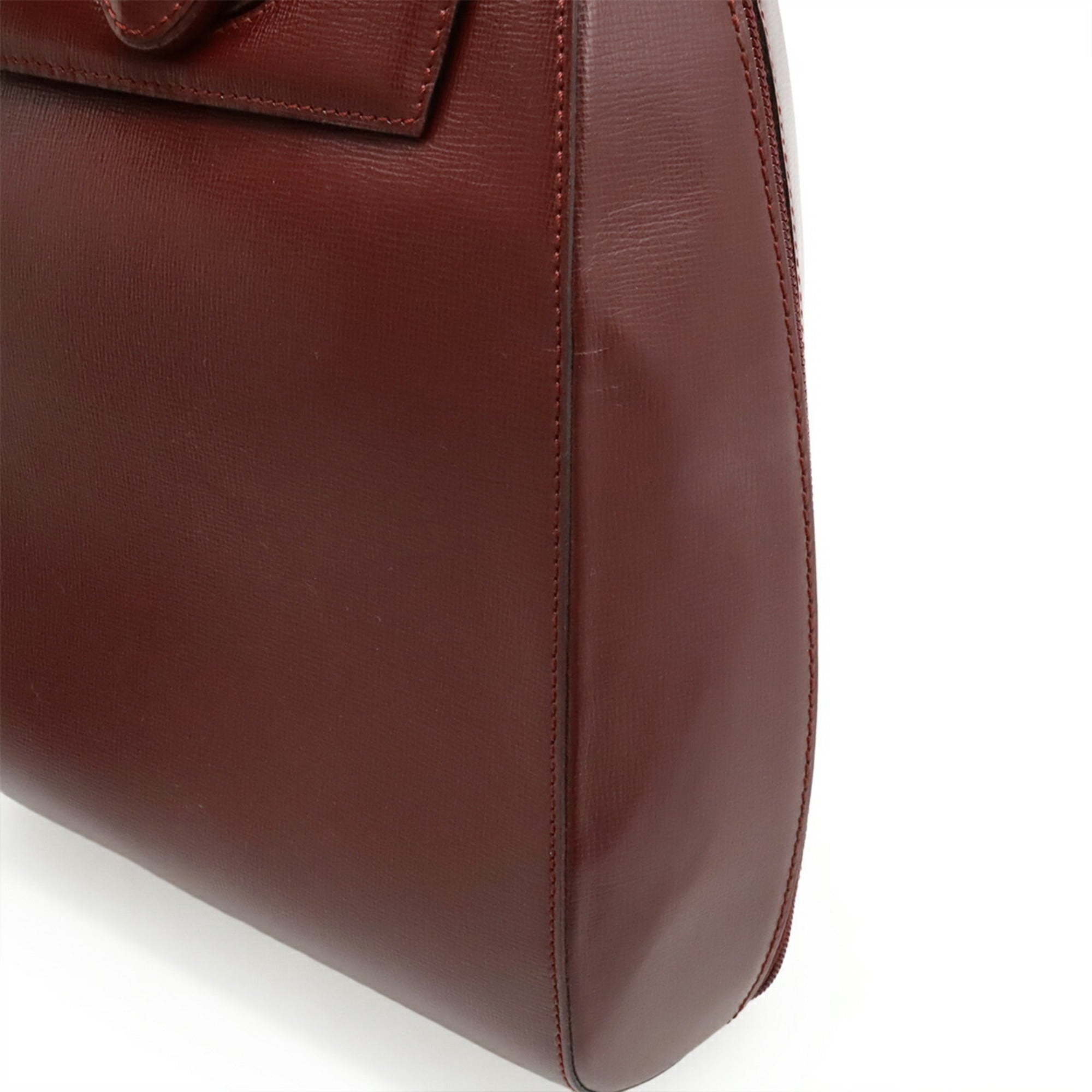 Cartier Bordeaux Leather Backpack (Pre-Owned)