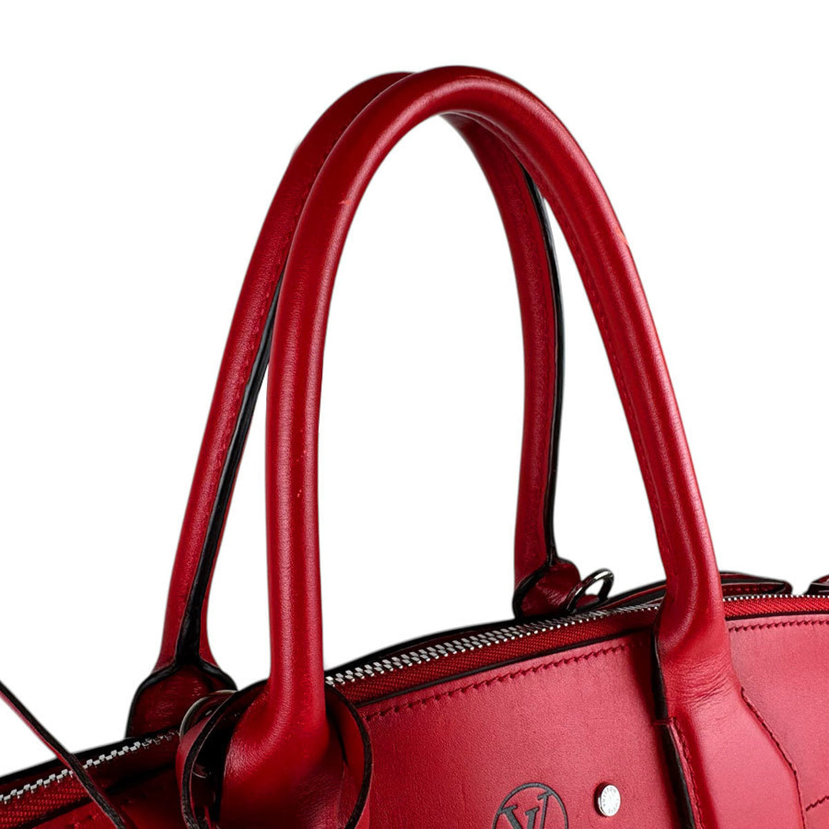 Louis Vuitton Red Color Leather Handbag Shoulder Bag (Pre-Owned)