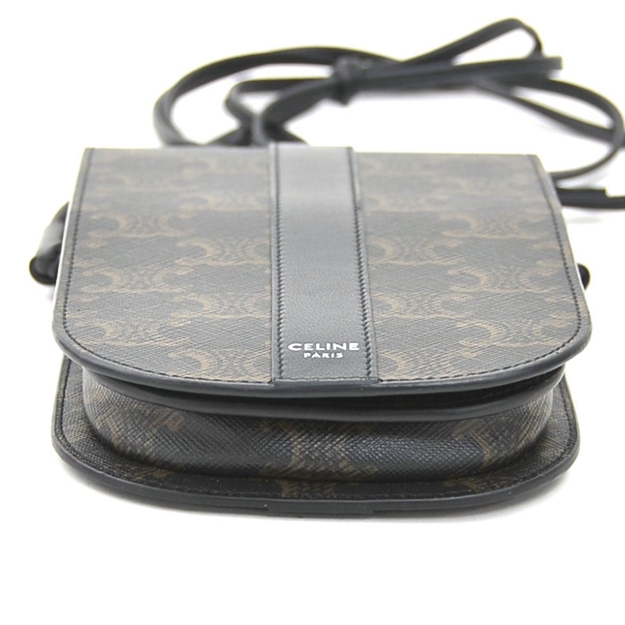 Celine Black Coated Canvas Shoulder Bag (Pre-Owned)