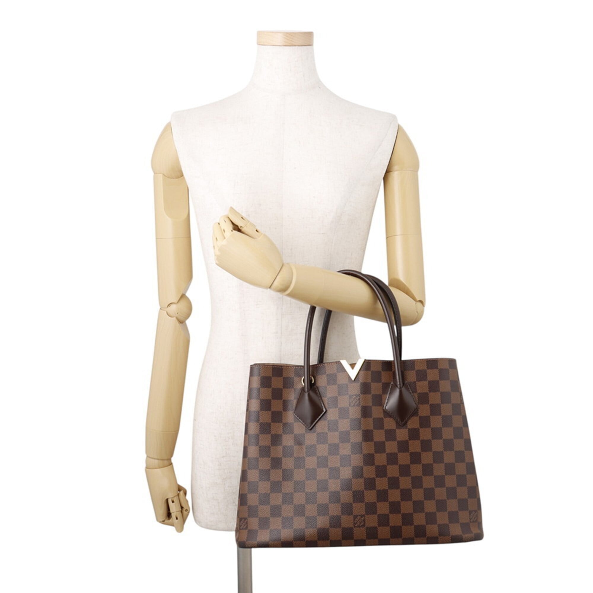 Louis Vuitton Damier Brown Damier Canvas Ebene Handbag Shoulder Bag Tote Bag (Pre-Owned)