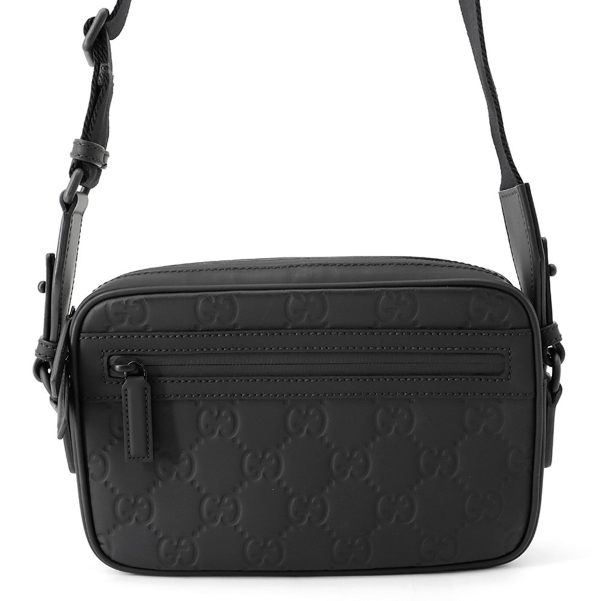 Gucci Black Rubber Canvas Shoulder Bag (Pre-Owned)