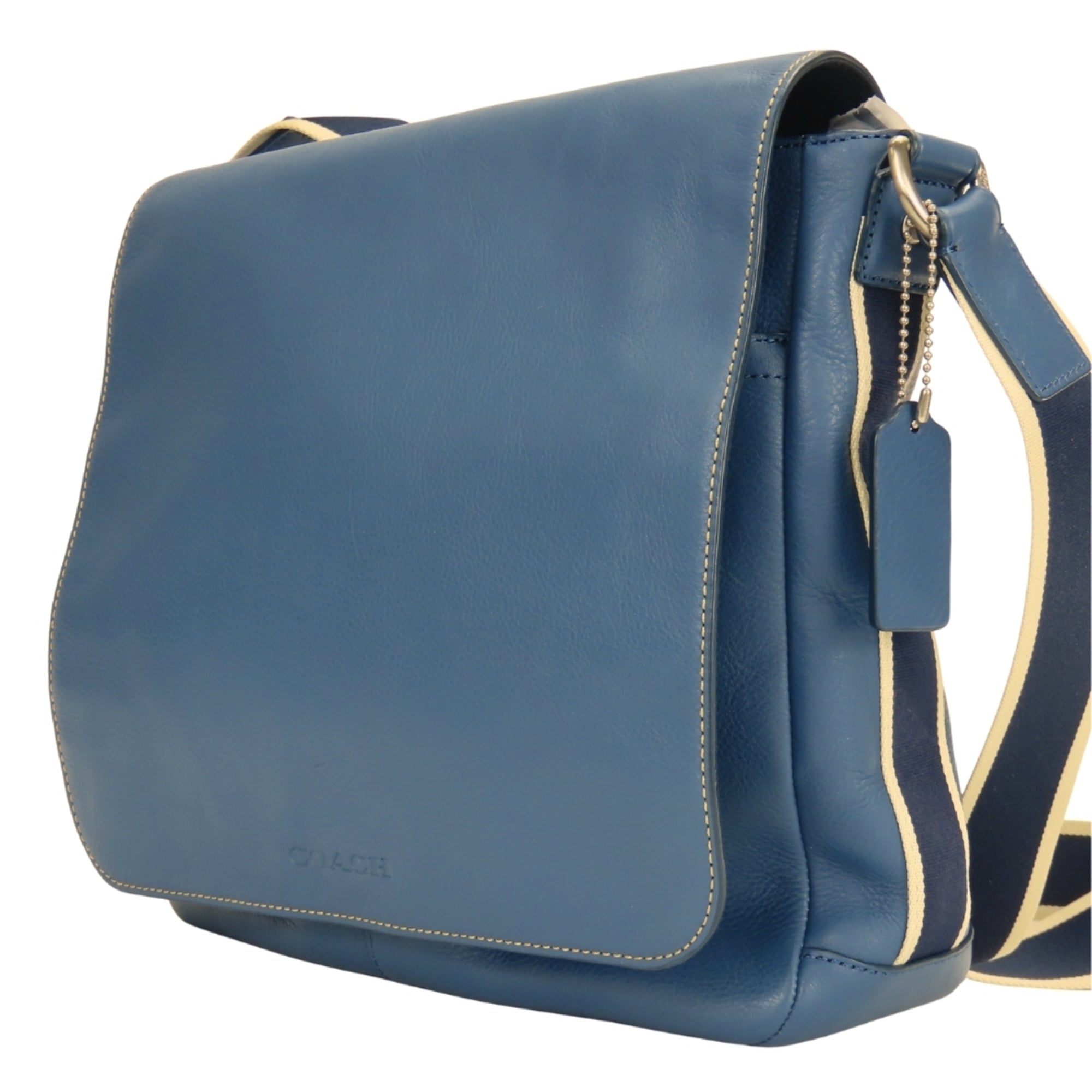 Coach Blue Leather Shoulder Bag (Pre-Owned)