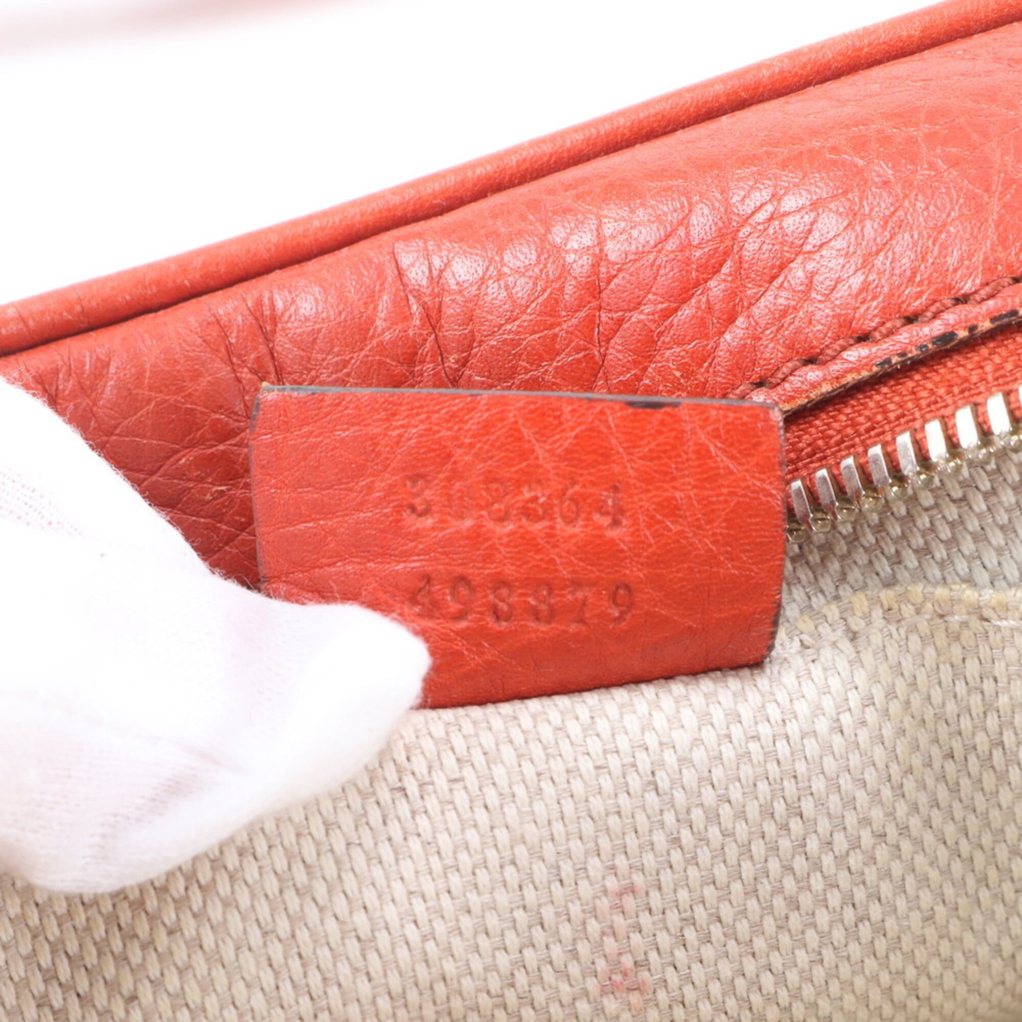Gucci Soho Red Color Leather Shoulder Bag (Pre-Owned)