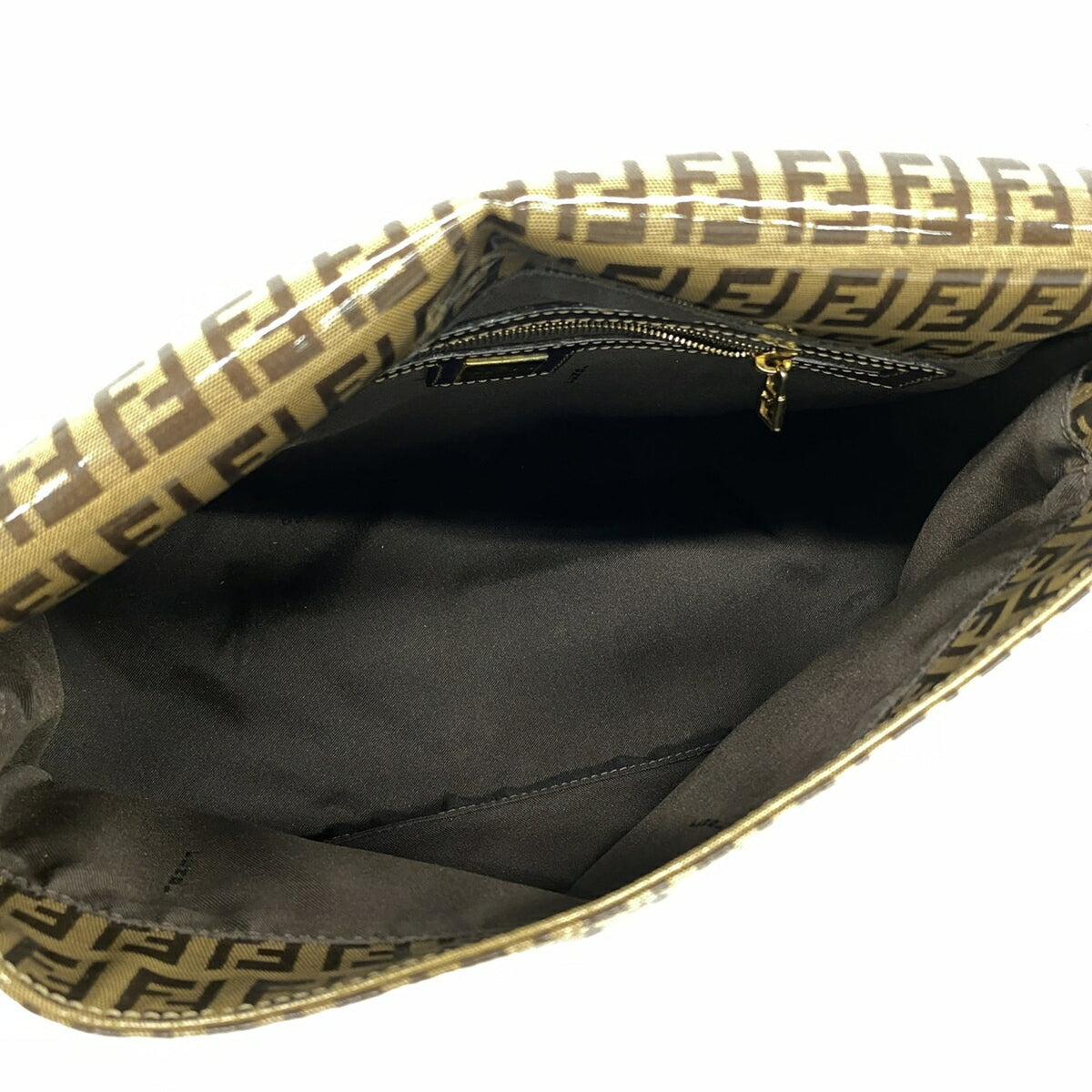 Fendi Brown Coated Canvas Handbag (Pre-Owned)