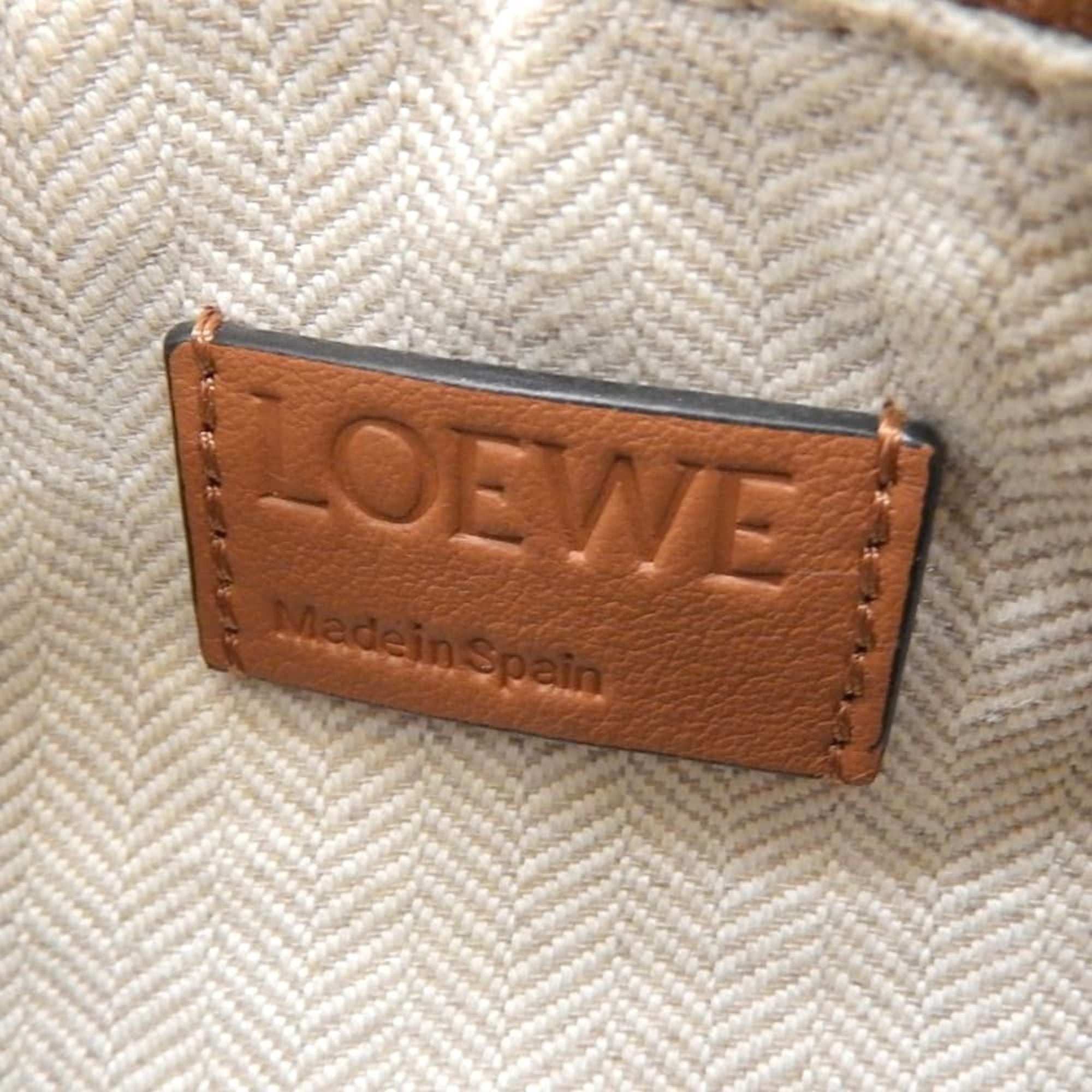 Loewe Brown Leather Handbag Shoulder Bag (Pre-Owned)