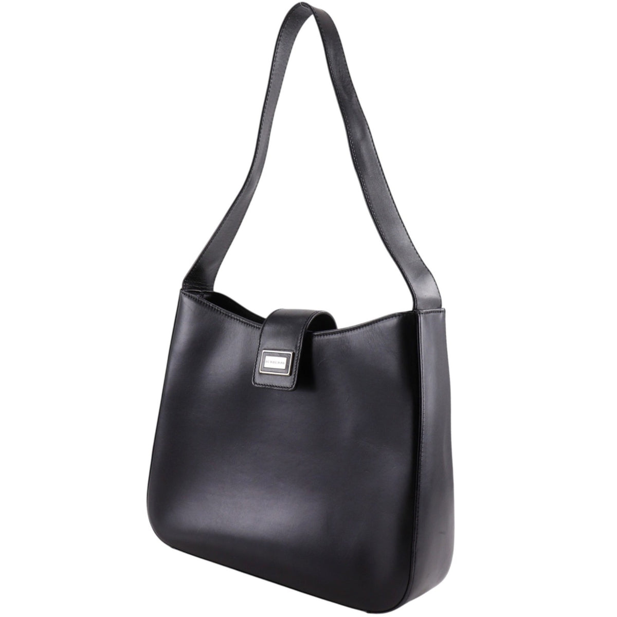 Burberry Black Leather Shoulder Bag (Pre-Owned)