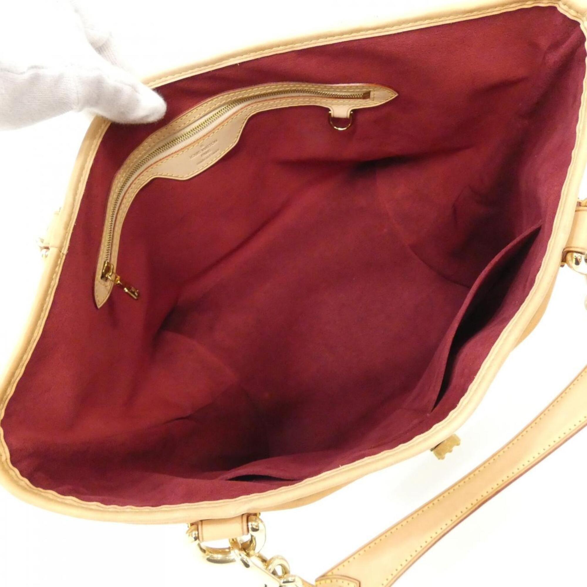 Louis Vuitton White Coated Canvas Handbag (Pre-Owned)
