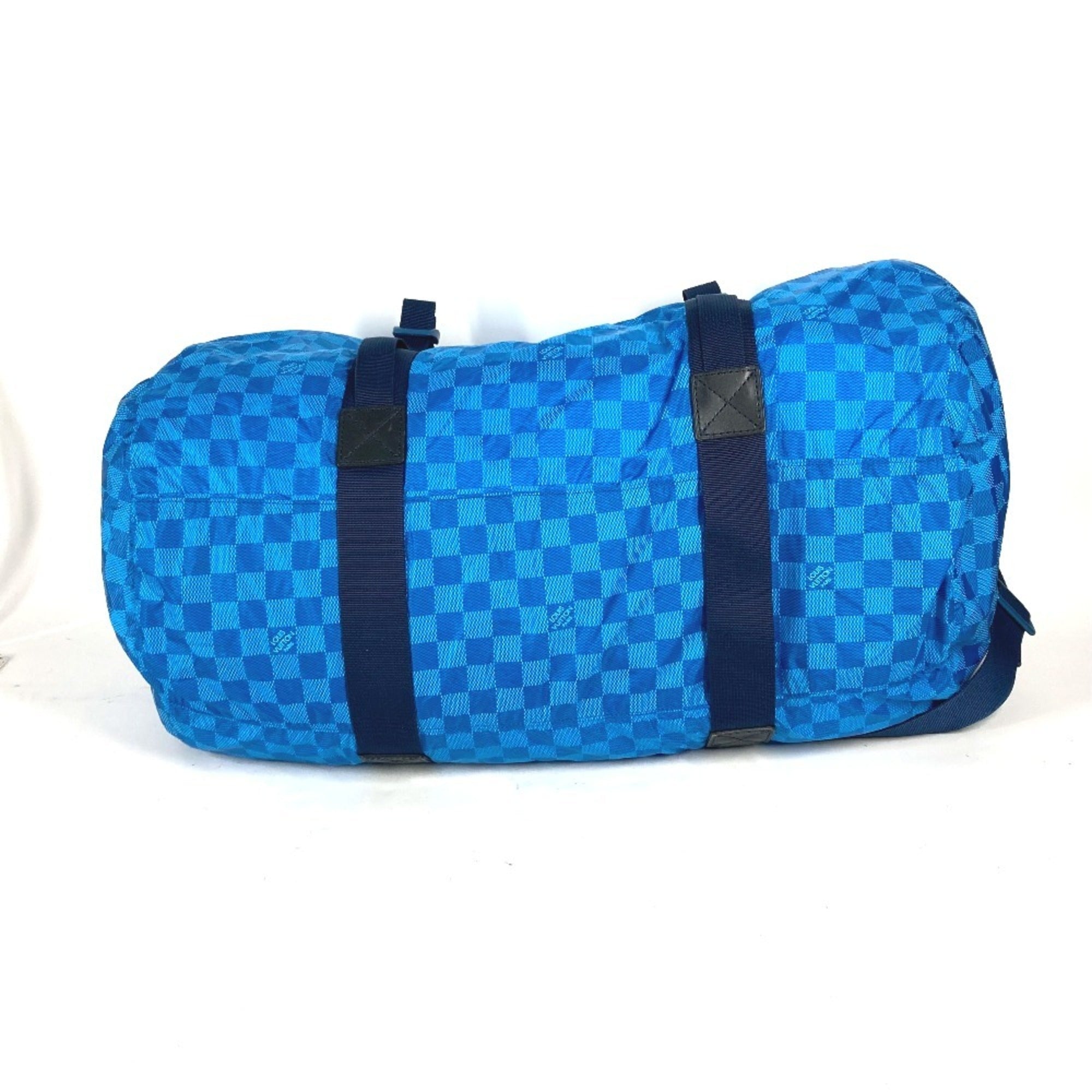 Louis Vuitton Blue Nylon Boston Bag Shoulder Bag (Pre-Owned)