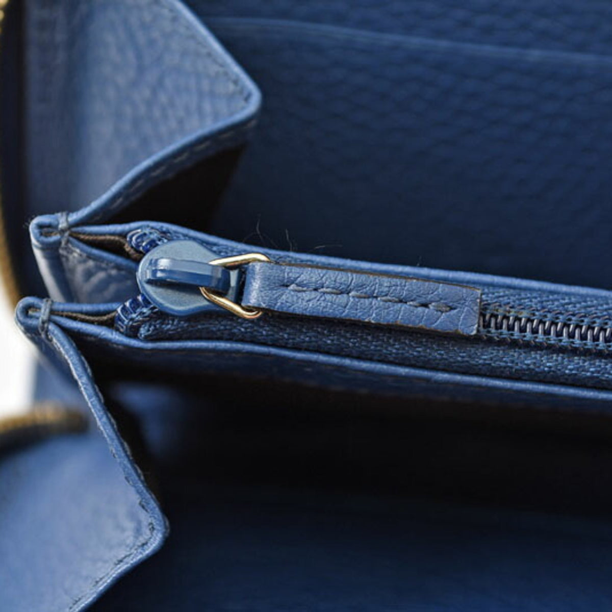 Gucci Blue Leather Coin Purse/Coin Case (Pre-Owned)