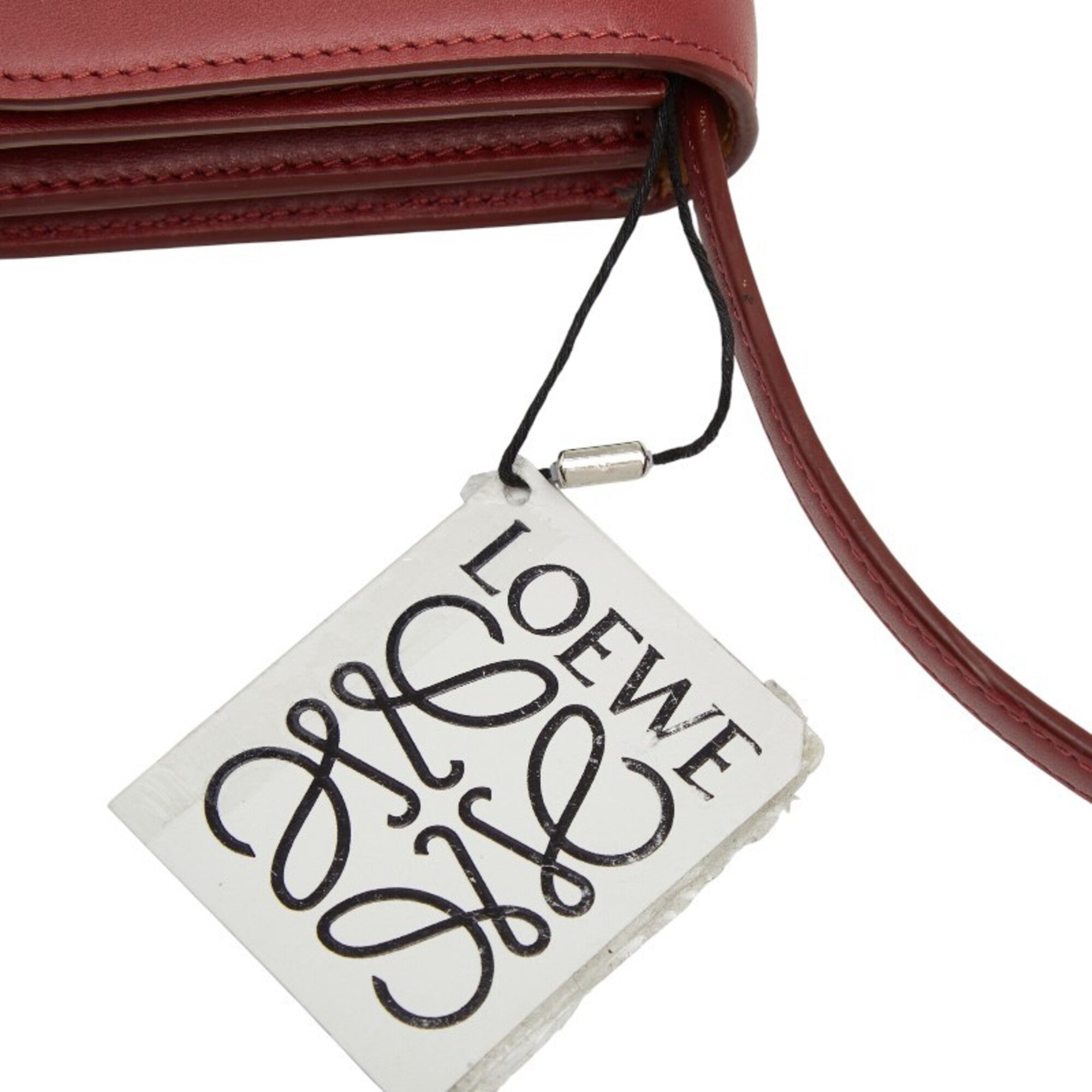 Loewe Bordeaux Leather Shoulder Bag (Pre-Owned)