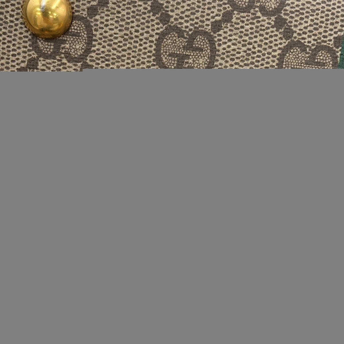 Gucci Beige Brown Green Gg Supreme Leather Handbag Shoulder Bag (Pre-Owned)