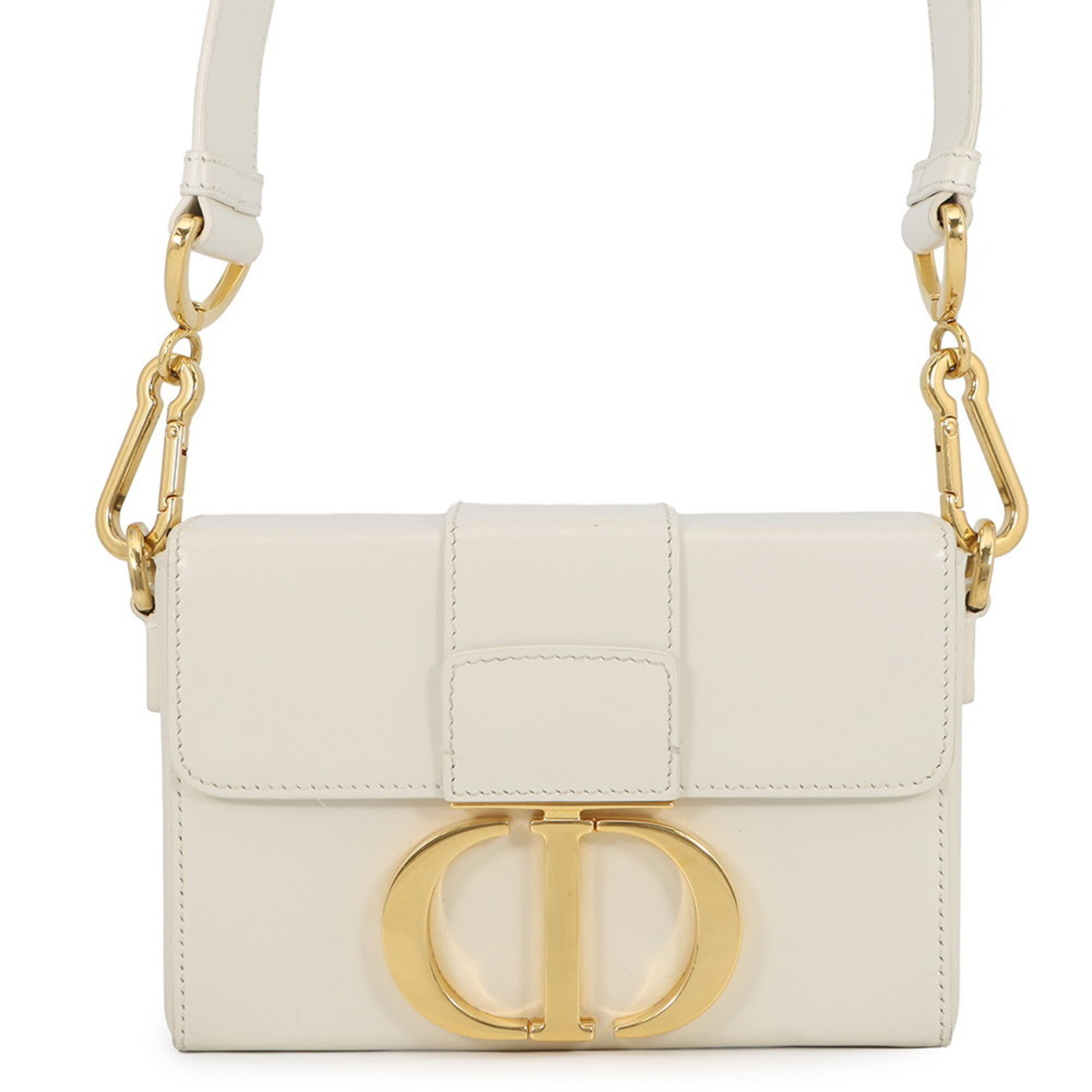 Christian Dior White Leather Handbag Shoulder Bag (Pre-Owned)