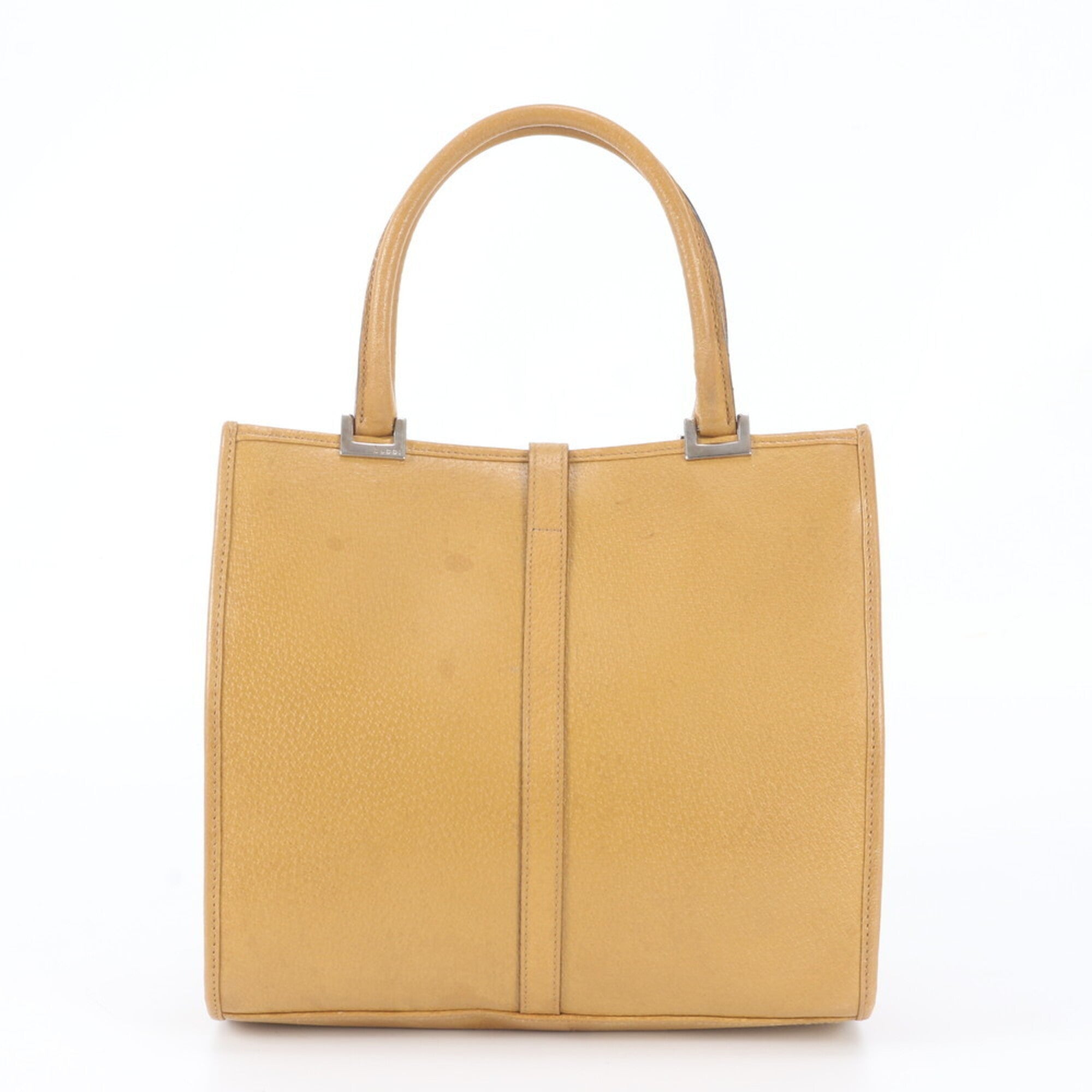 Gucci Brown Leather Handbag Tote Bag (Pre-Owned)