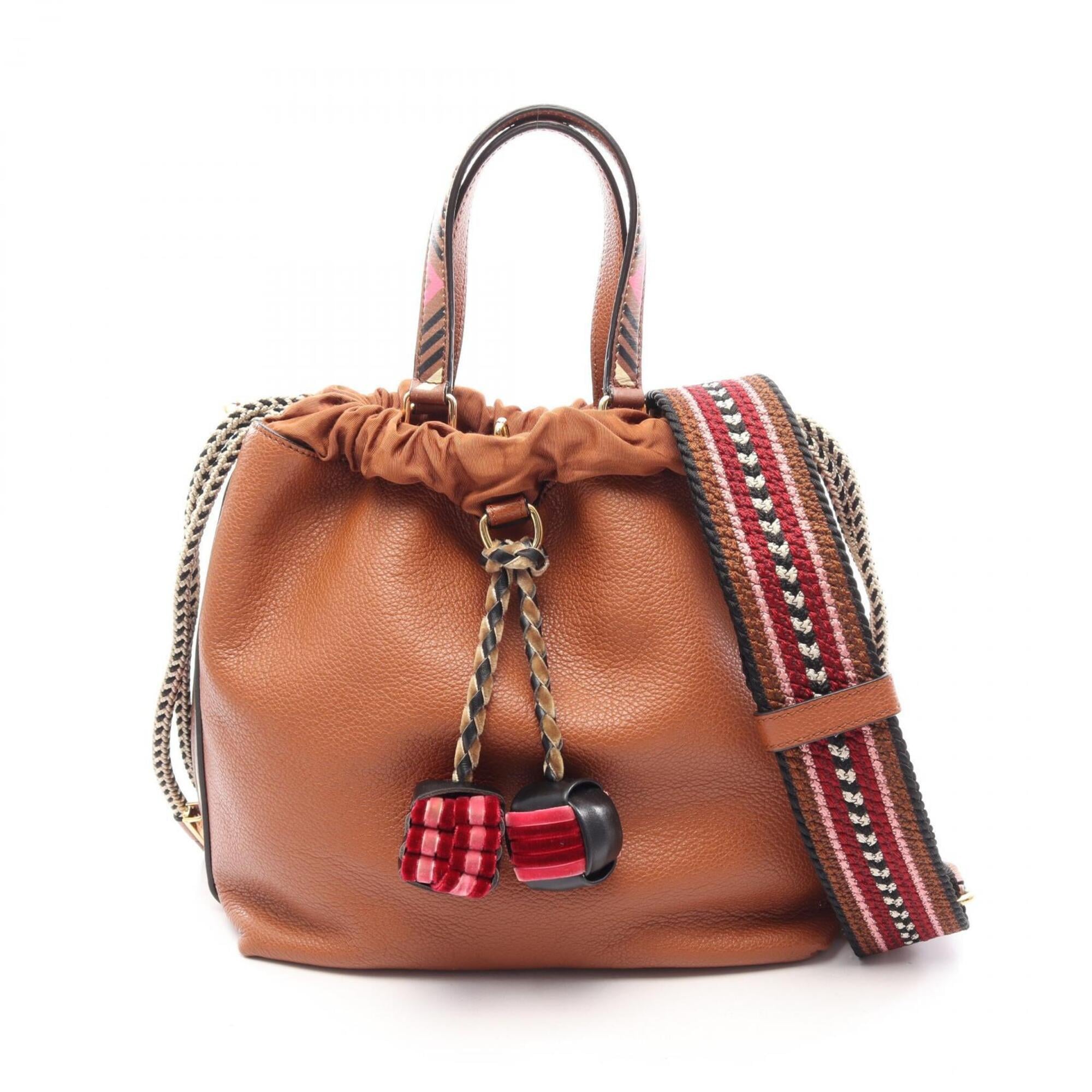 Etro Brown Leather Handbag (Pre-Owned)