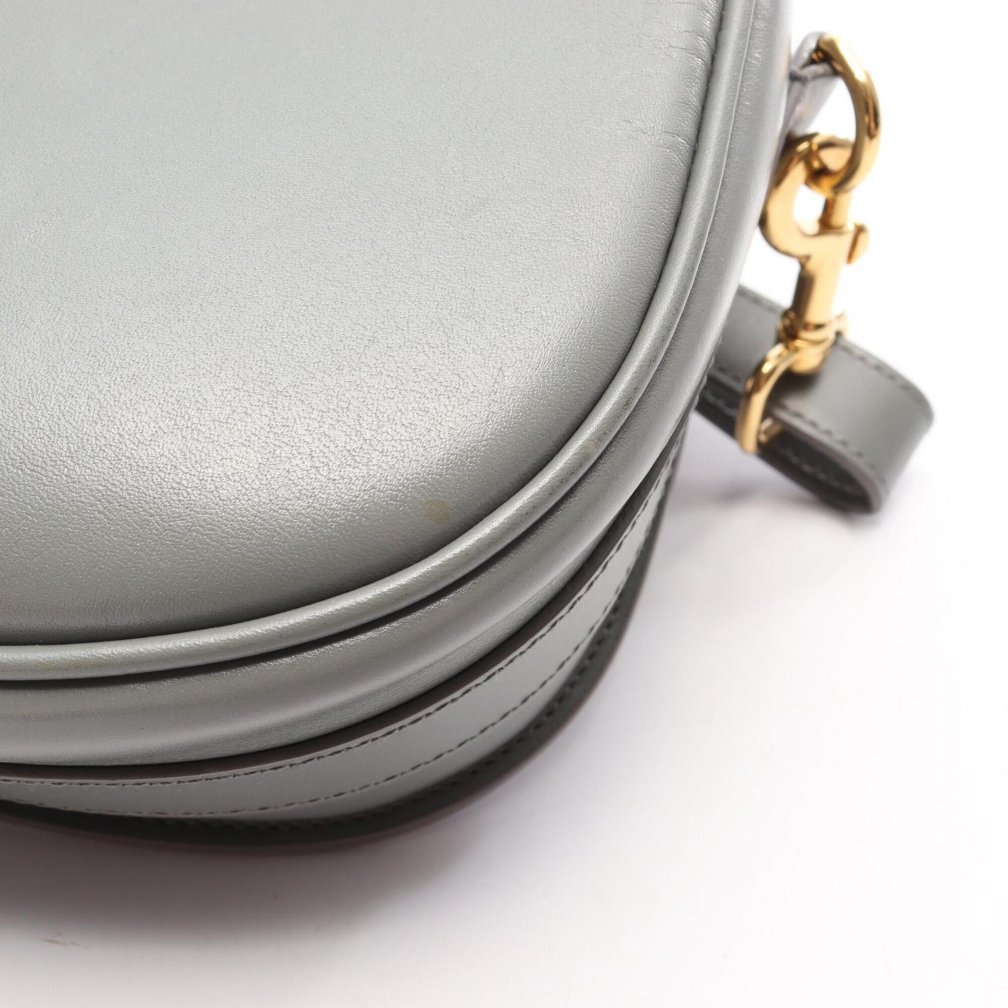 Christian Dior Green Leather Handbag Shoulder Bag (Pre-Owned)