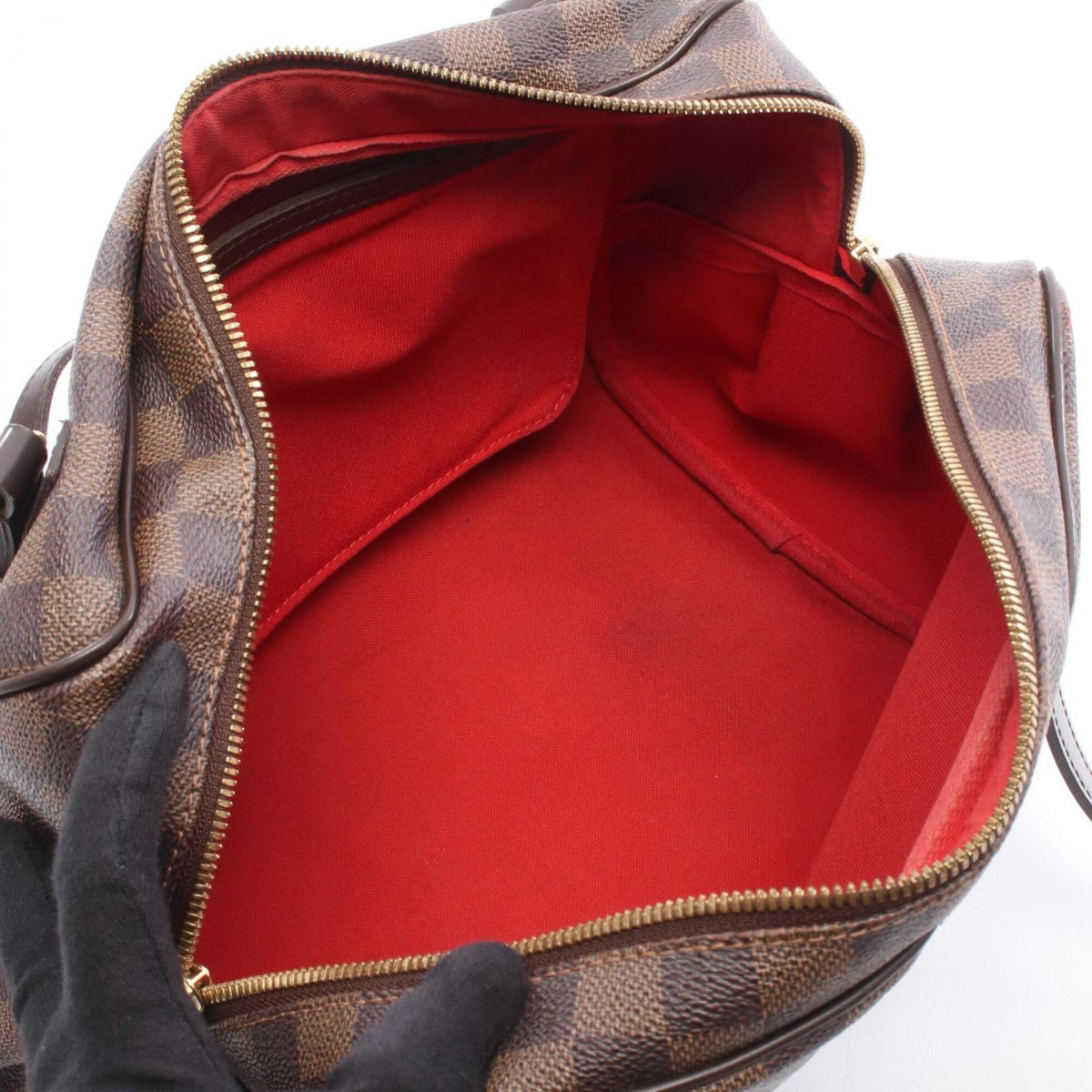 Louis Vuitton Brown Ebene Coated Canvas Leather Handbag Shoulder Bag (Pre-Owned)