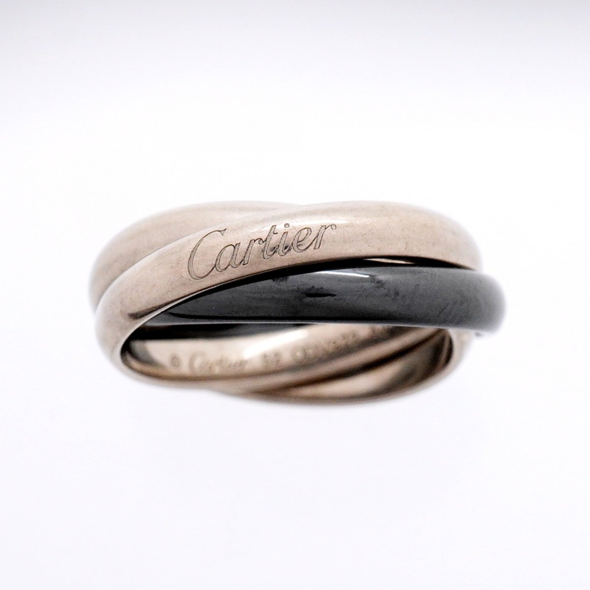 Cartier Black White Gold (18K) Ceramic Band Ring (Pre-Owned)