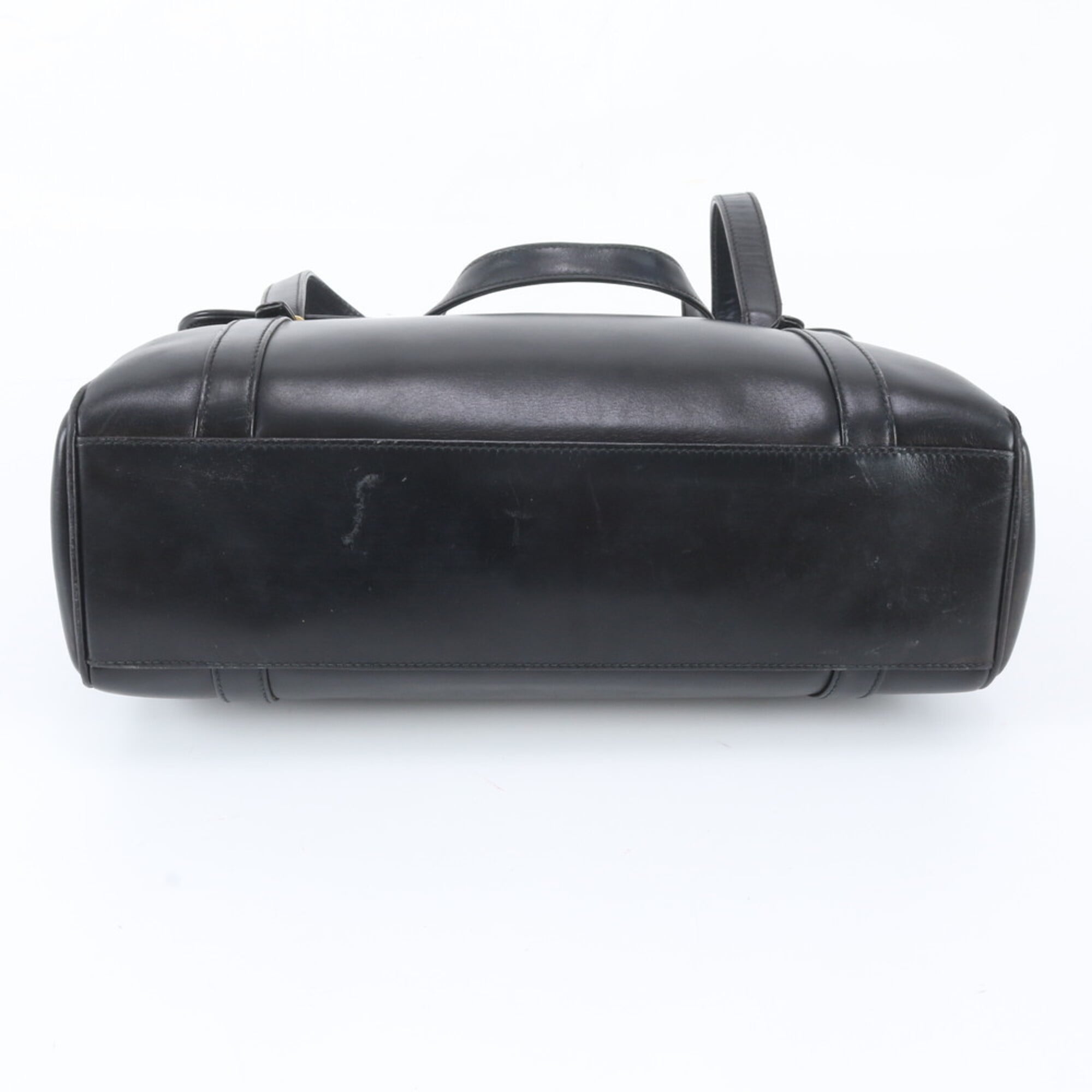 Gucci Black Leather Handbag Tote Bag (Pre-Owned)