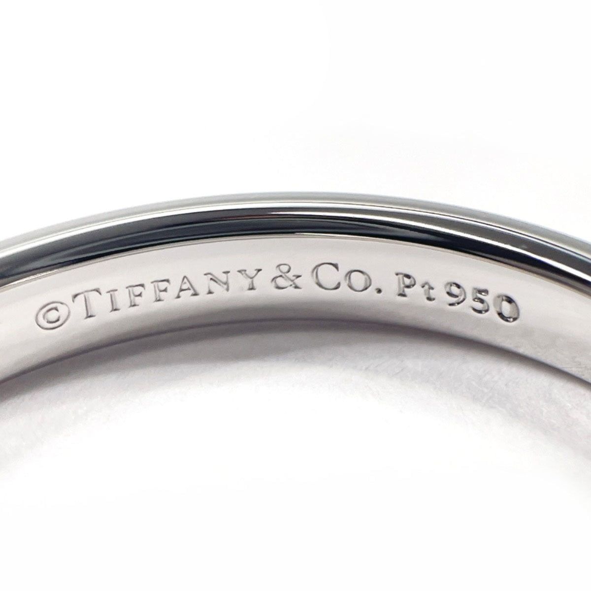 Tiffany Silver Platinum 950 Band Ring (Pre-Owned)