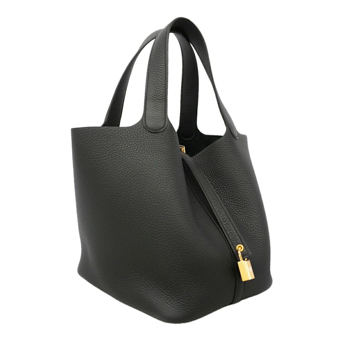 Hermes Black Taurillon Clemence Leather Handbag (Pre-Owned)