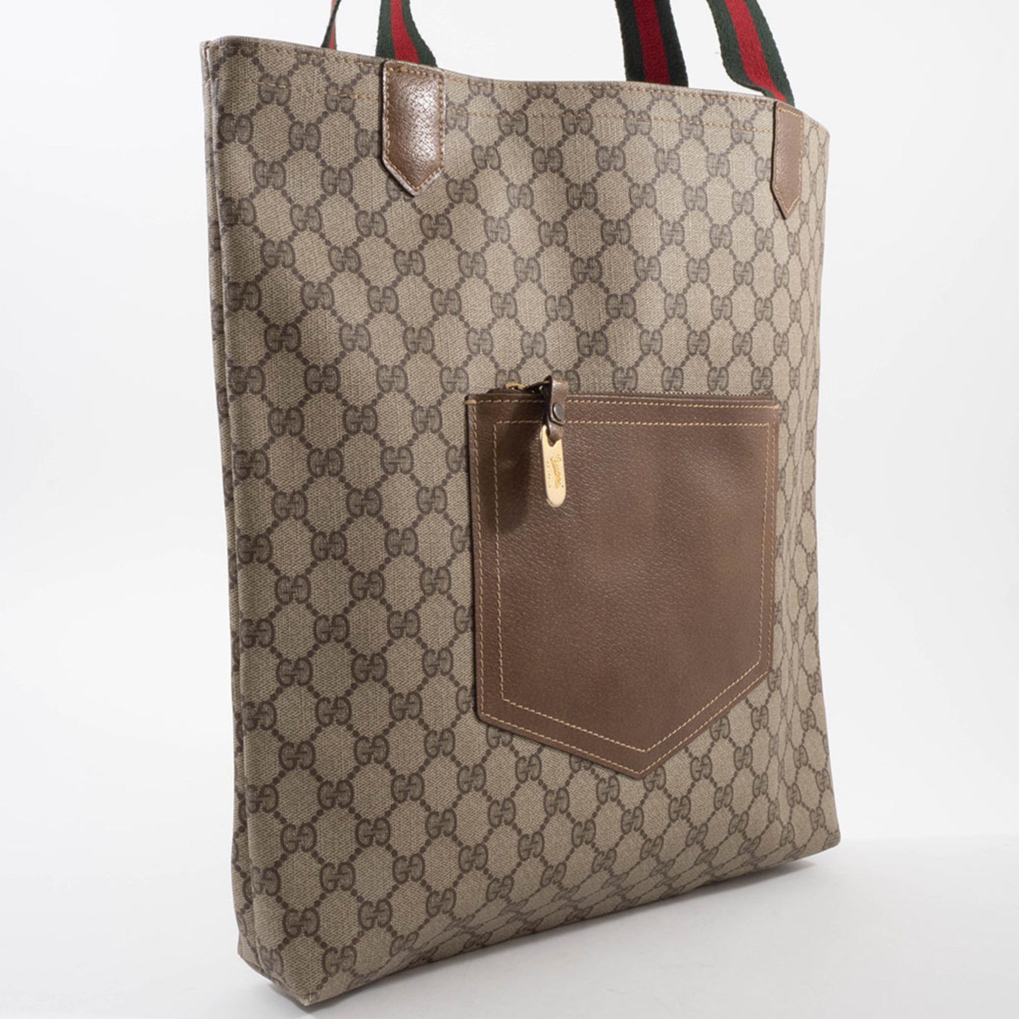 Gucci Brown Leather Tote Bag (Pre-Owned)