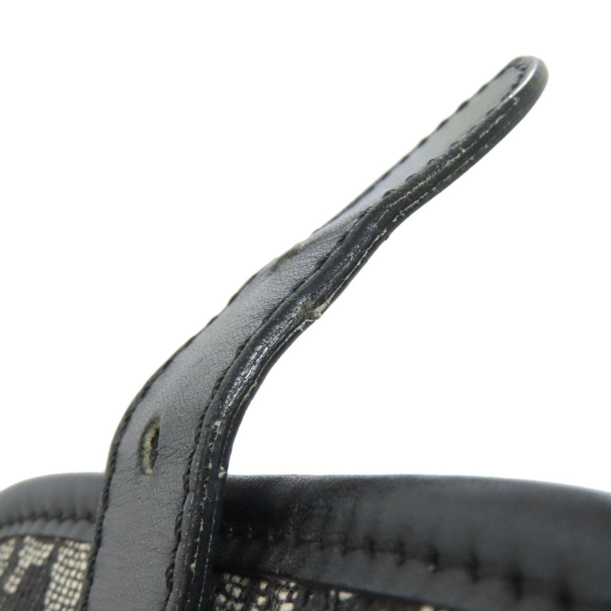 Christian Dior Trotter Black Canvas Shoulder Bag (Pre-Owned)