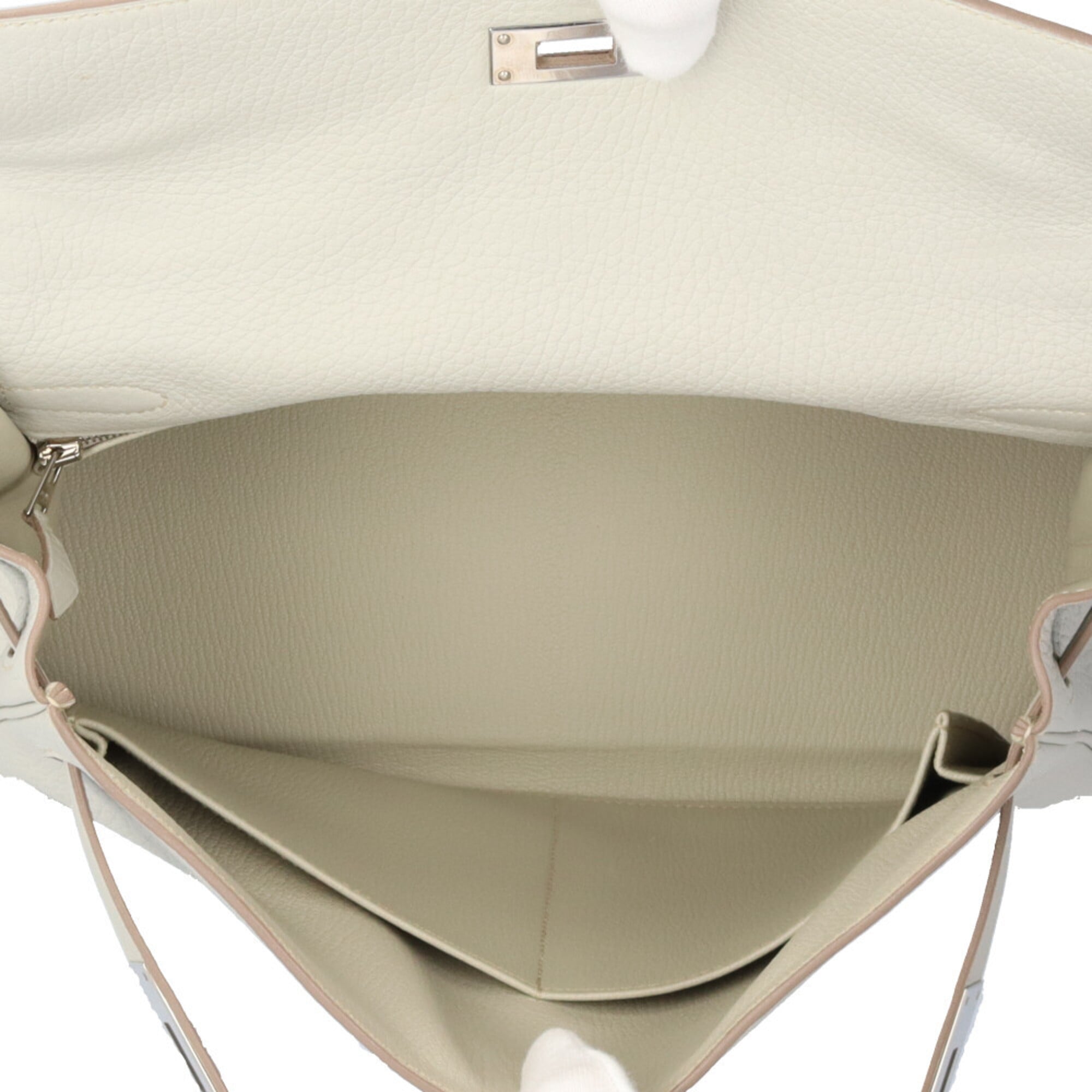 Hermes Gray Taurillon Clemence Leather Shoulder Bag (Pre-Owned)