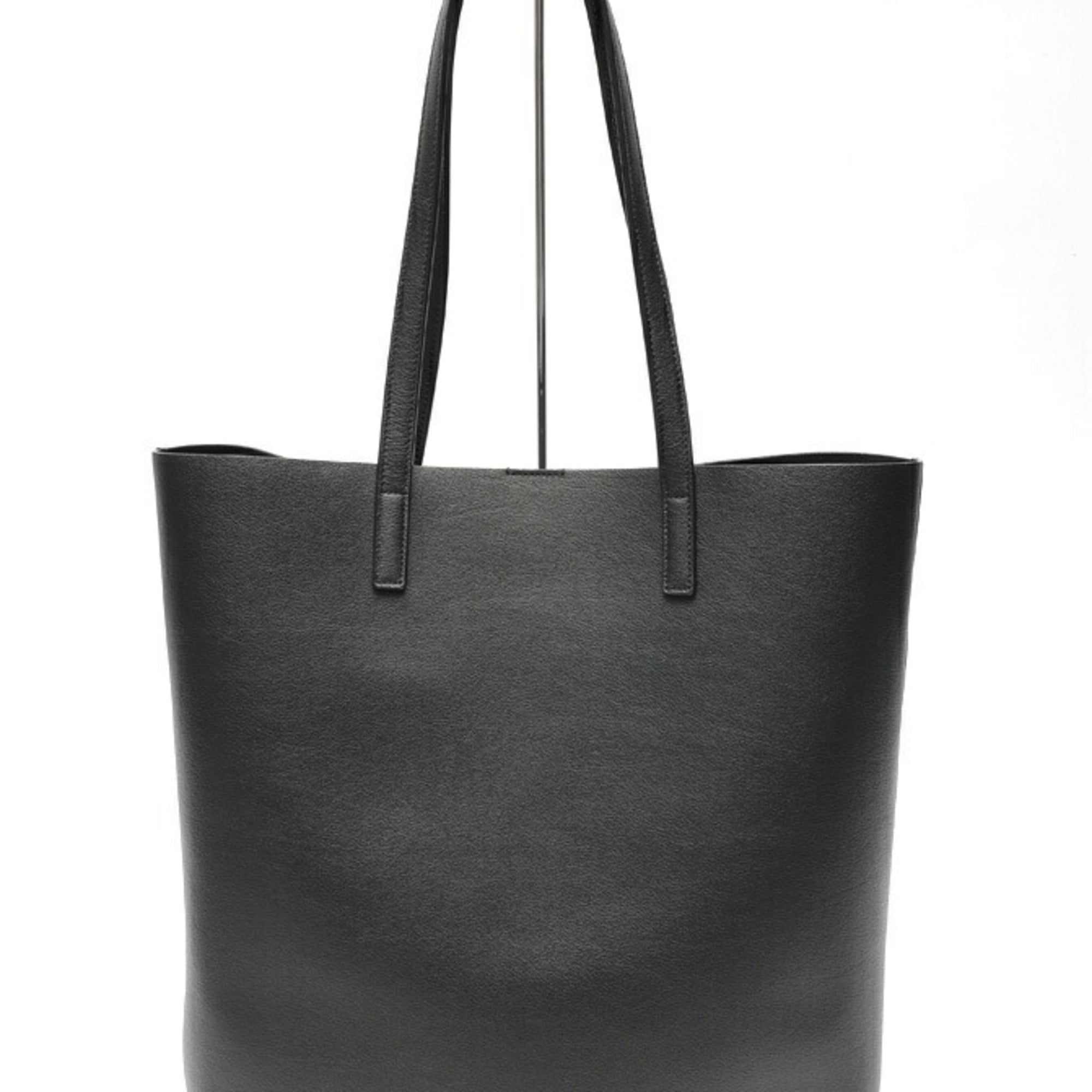 Saint Laurent Black Leather Shopping Bag Tote Bag (Pre-Owned)