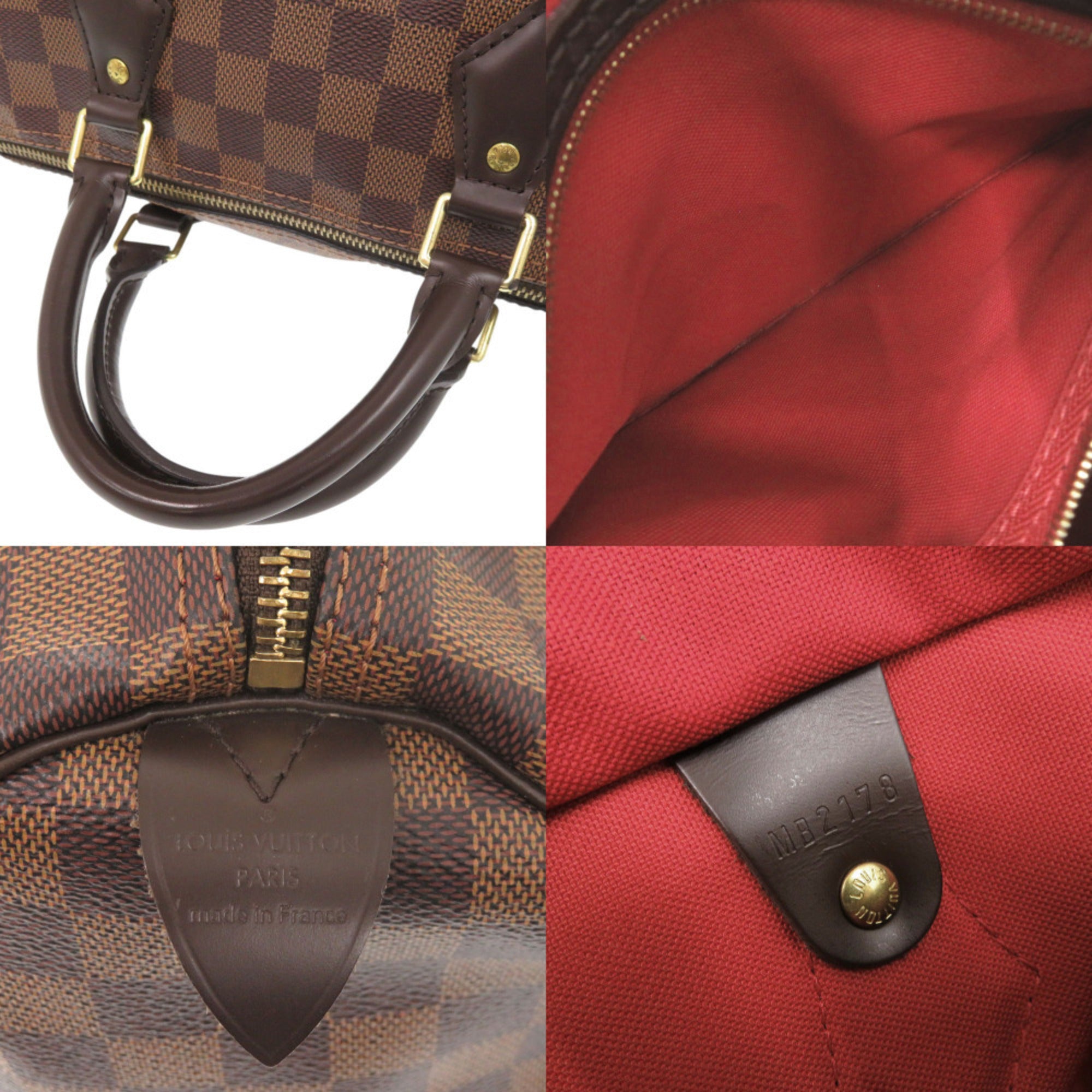 Louis Vuitton Brown Damier Canvas Handbag (Pre-Owned)