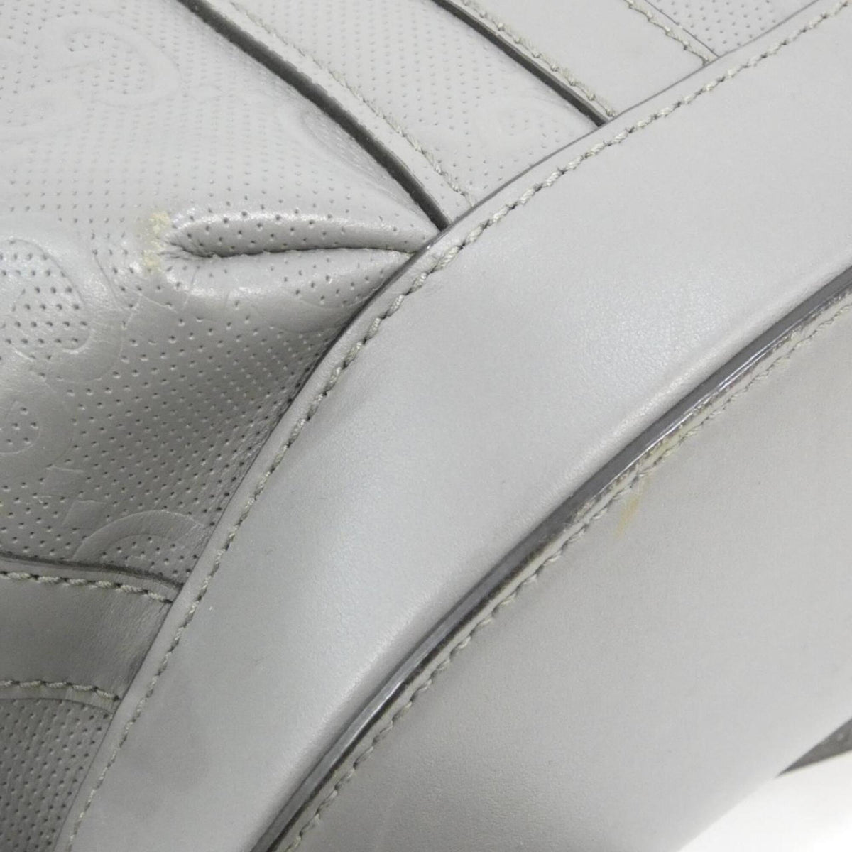 Gucci Gray Leather Backpack (Pre-Owned)