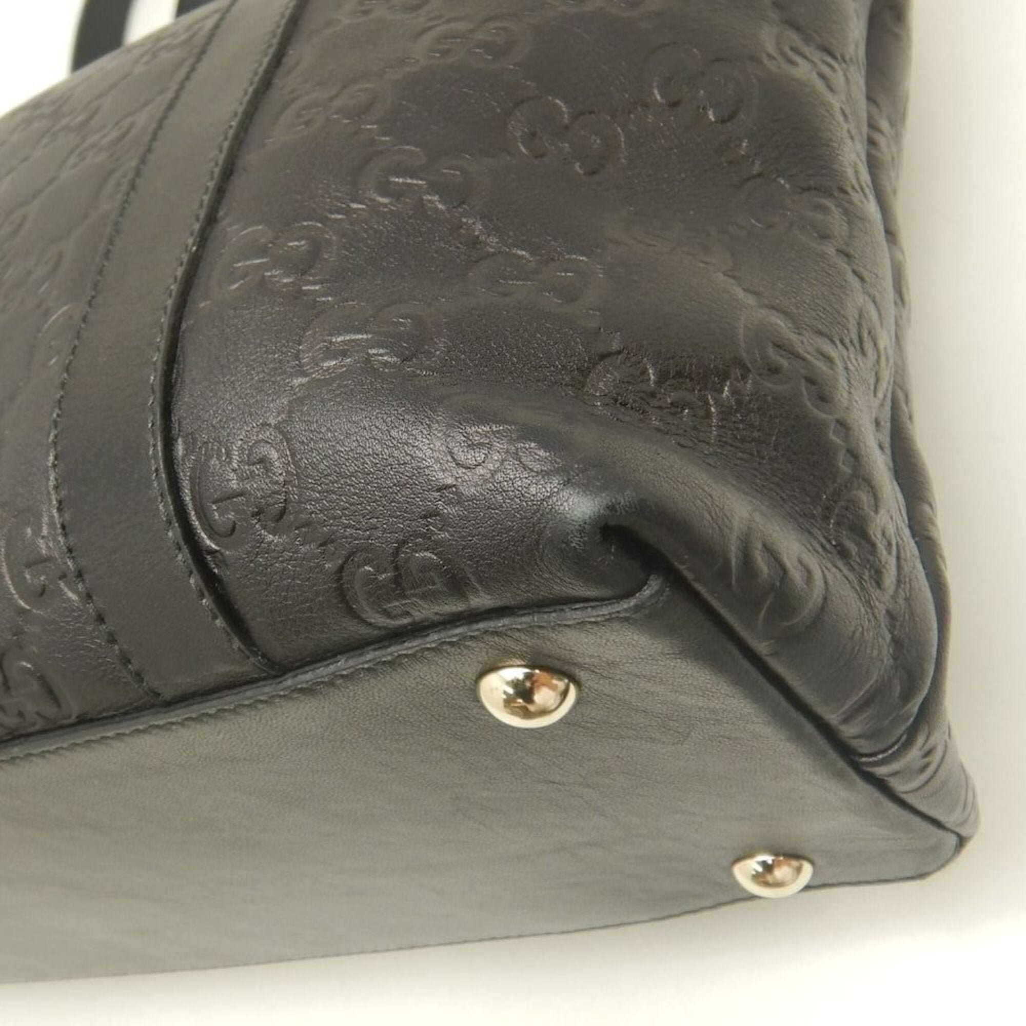 Gucci Black Leather Tote Bag (Pre-Owned)